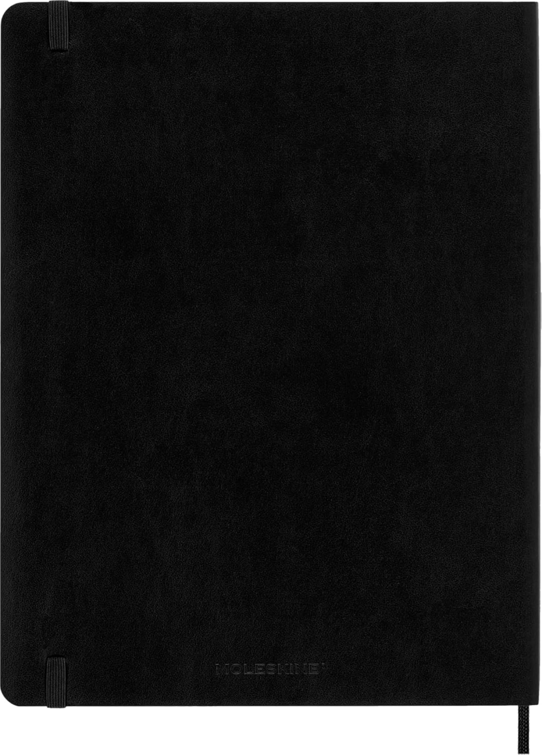 Moleskine Classic Notebook, Soft Cover, XL (7.5" x 9.5") Ruled/Lined, Black, 192 Pages