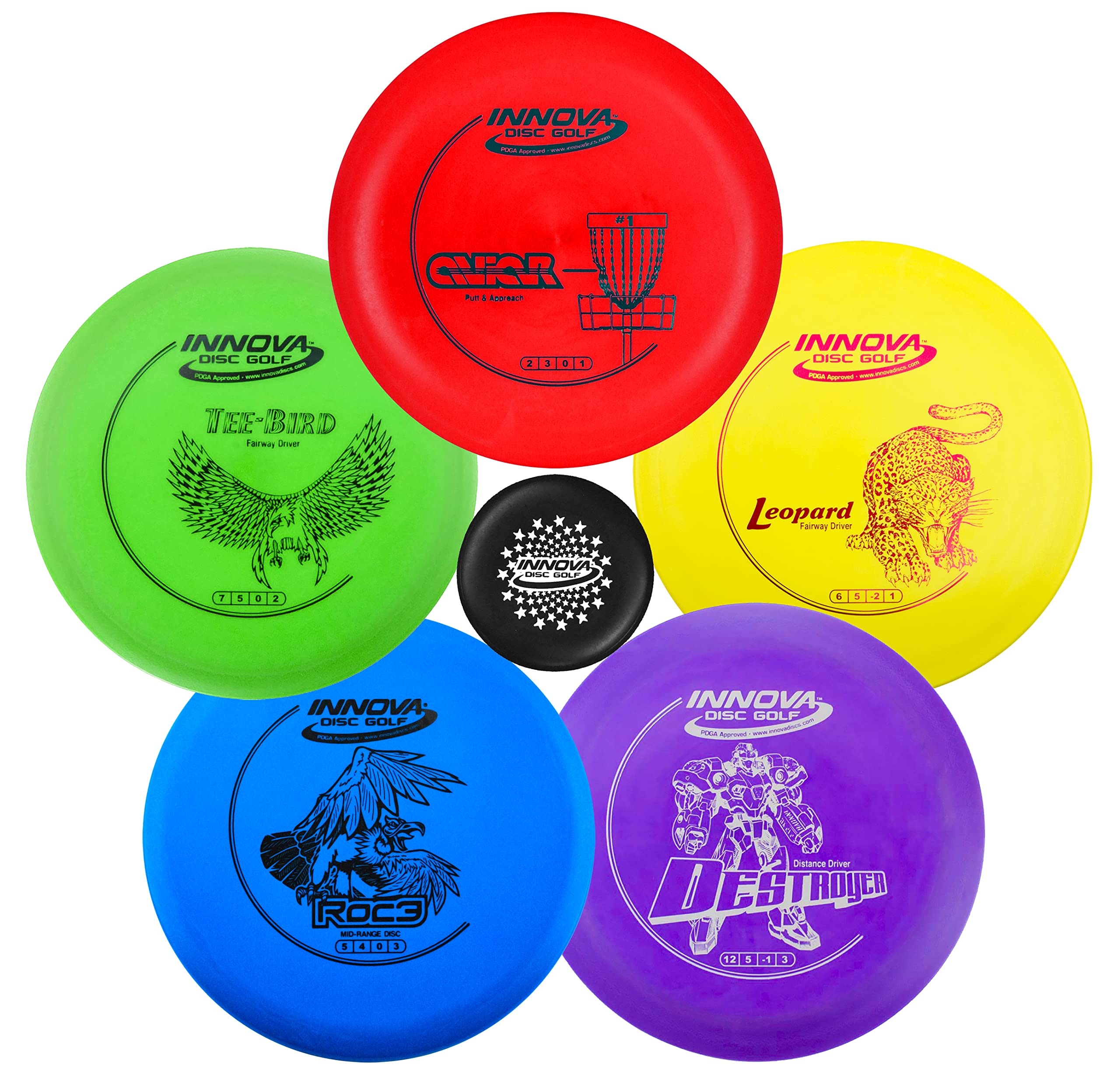 Innova Disc Golf Starter Set - Colors May Vary 160-180g - Disc Golf Putter, Disc Golf Driver, Mid-Range, Beginner Disc Golf Set