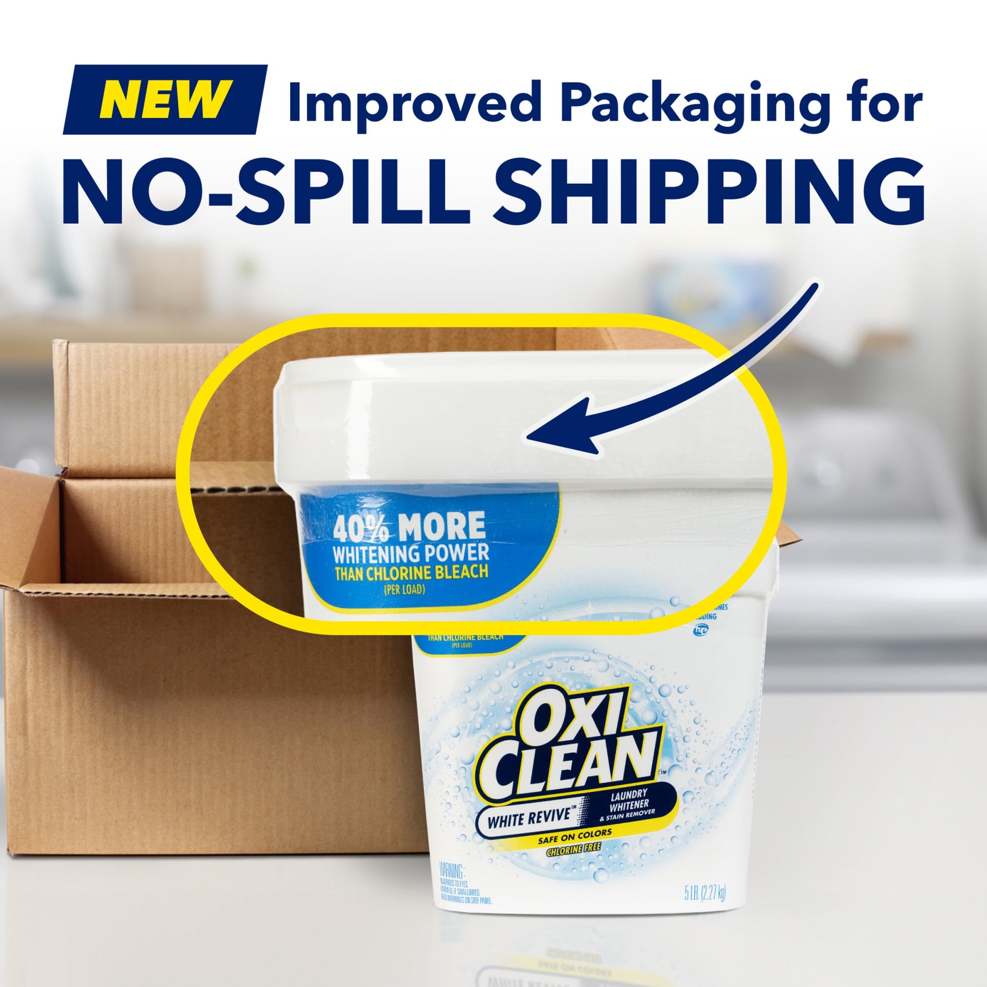 OxiClean White Revive Laundry Whitener and Stain Remover Powder, 5 lb
