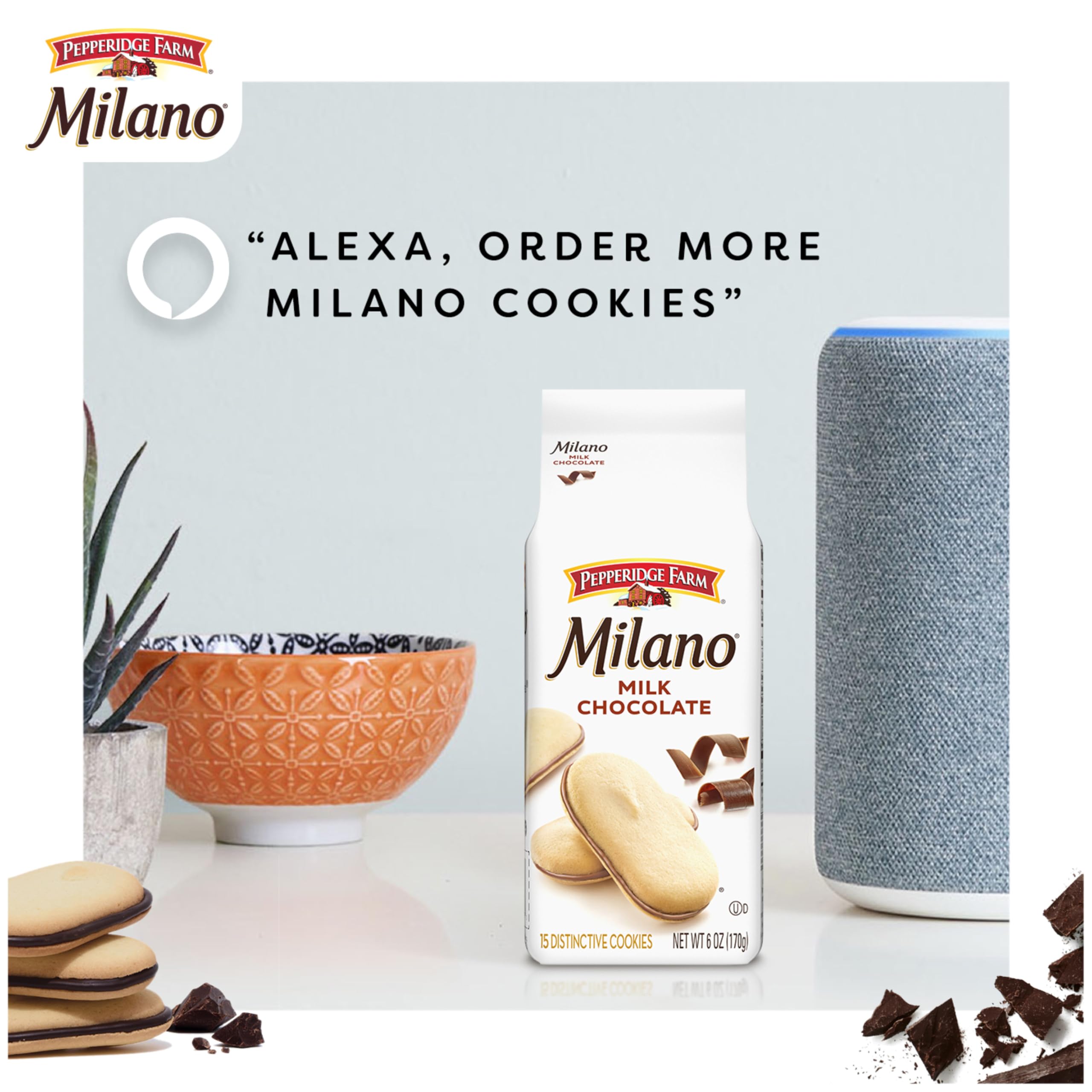 Pepperidge Farm Milano Milk Chocolate Cookies, 6 OZ Bag (15 Cookies)