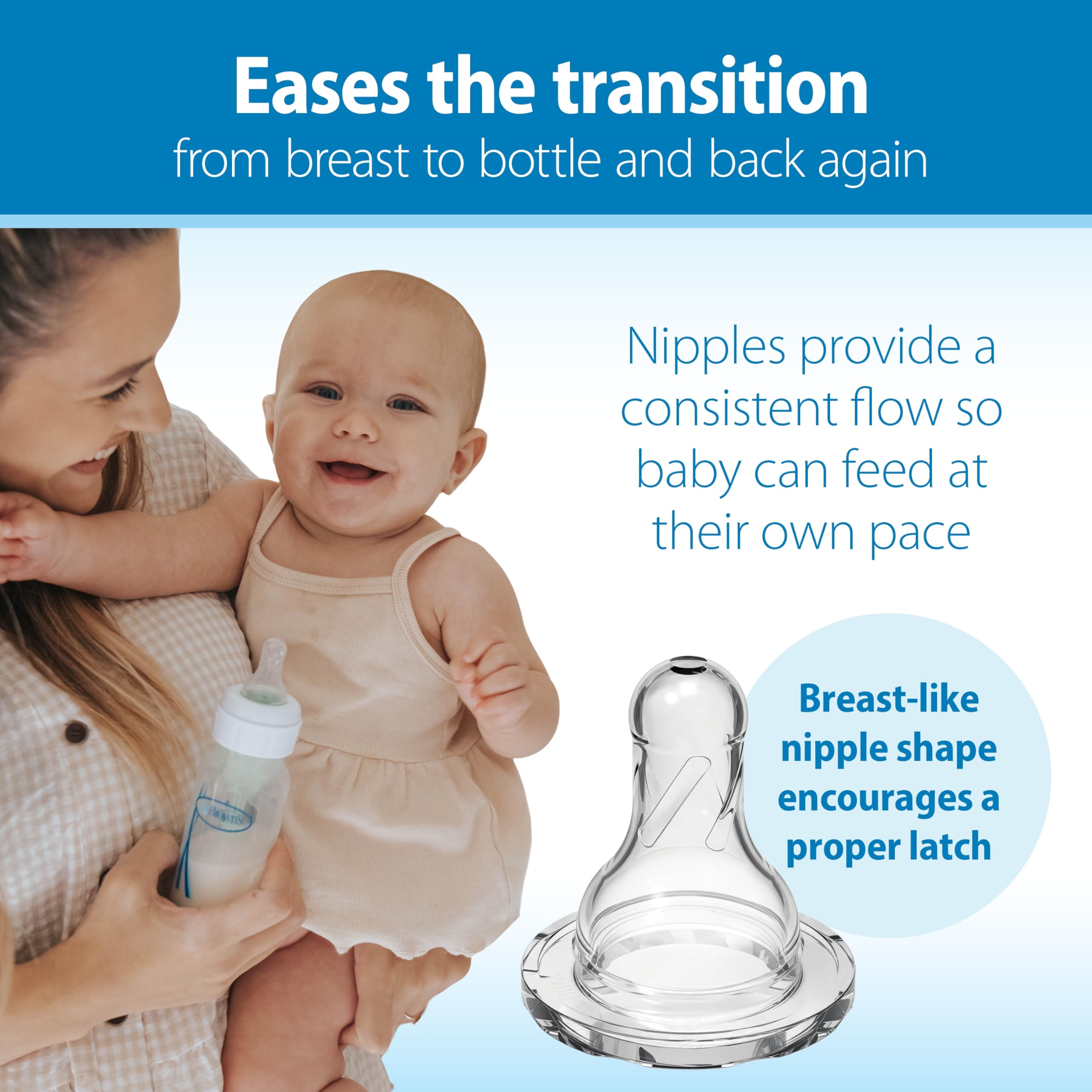 Dr. Brown's Natural Flow® Anti-Colic Options+™ Narrow Bottle to Sippy Gift Set with Soft Silicone Sippy Spout, Removable Silicone Handles, Travel Cap and Bottle Brush