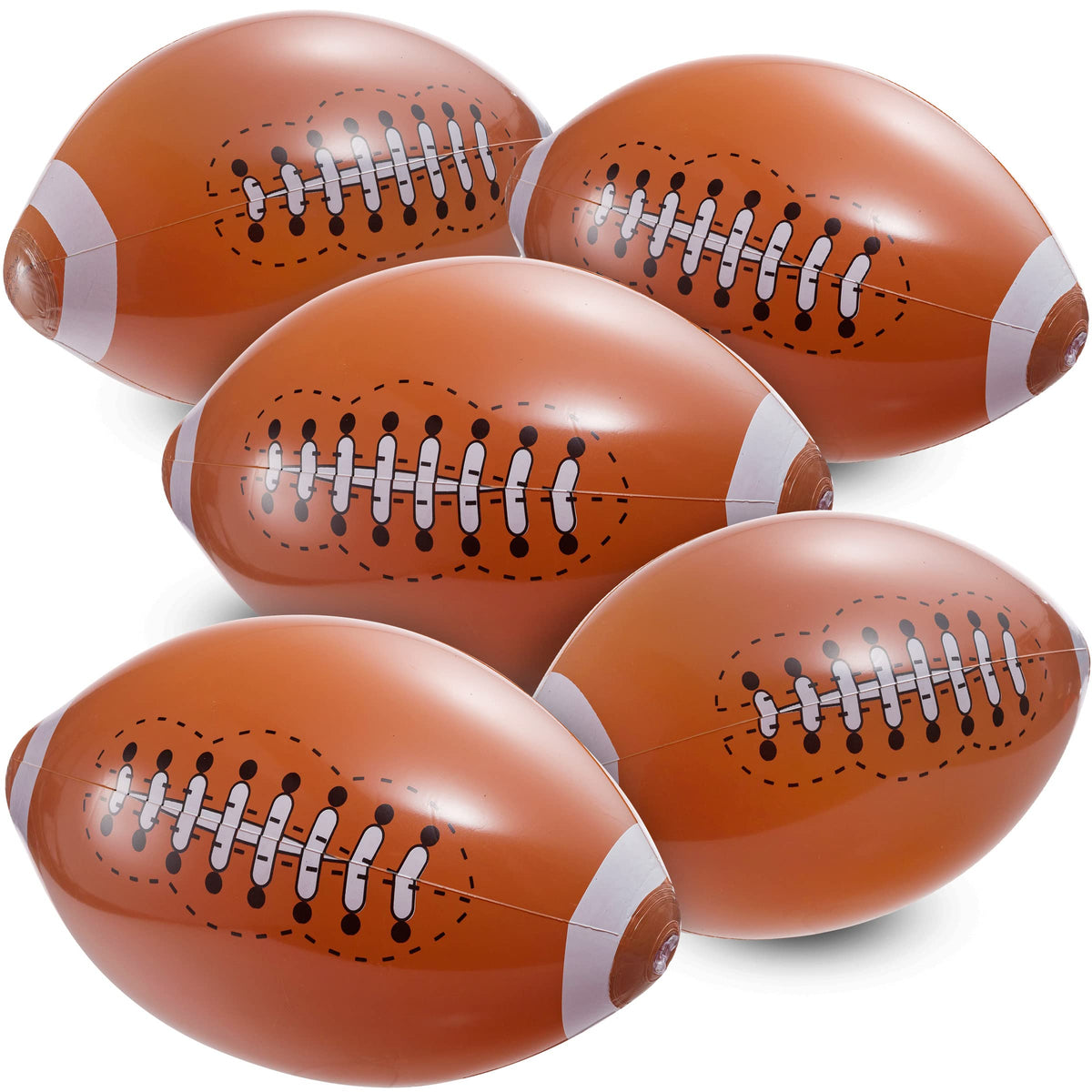 12er-Pack 40,6 cm aufblasbare Fußbälle für Football-Party-Dekorationen & Partygeschenke – aufblasbare Sport-Strandbälle für Spieltage & Geburtstagszubehör, Mitgebsel