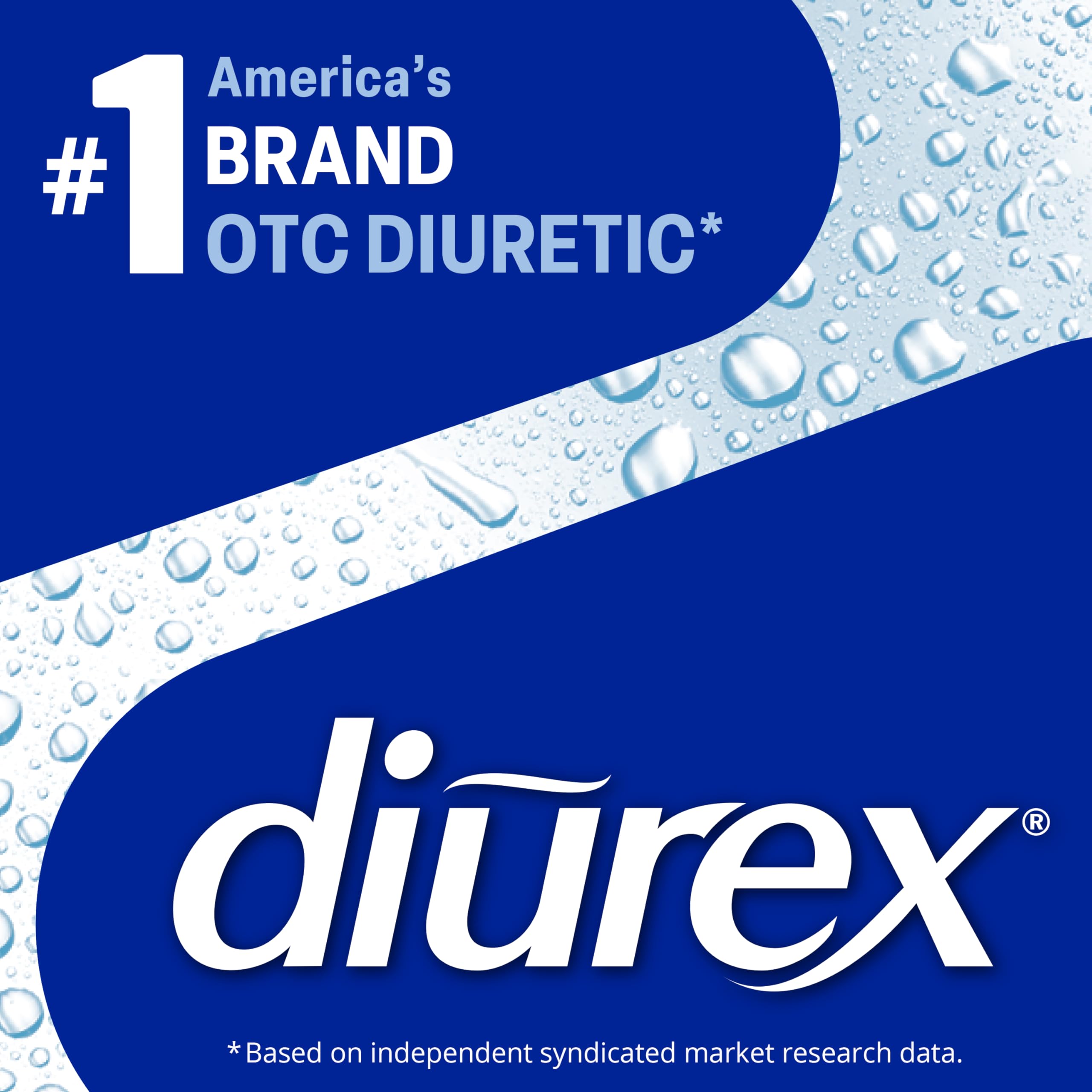 Diurex Caffeine-Free Bloat Relief, Maximum Strength, Relieve Water Bloat Discomfort, Up to 6 Hours of Relief, 48 Count