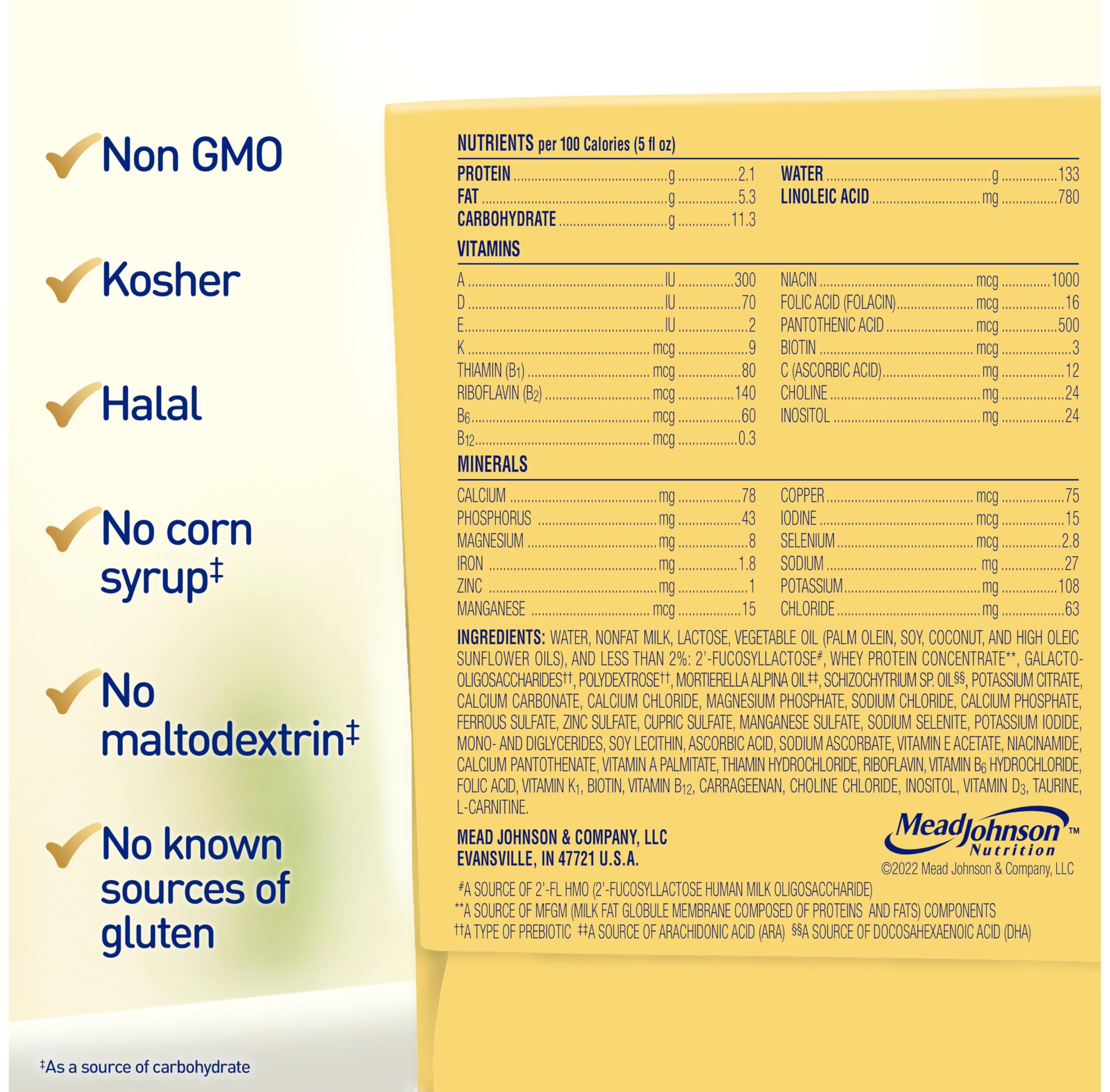 Enfamil NeuroPro Baby Formula, MFGM* 5-Year Benefit, Expert-Recommended Brain-Building Omega-3 DHA, Exclusive Immune Supporting HuMO6 Blend, Ready-to-Feed Infant Formula, Liquid, 2 Fl Oz, 6 Count (Pack of 4)