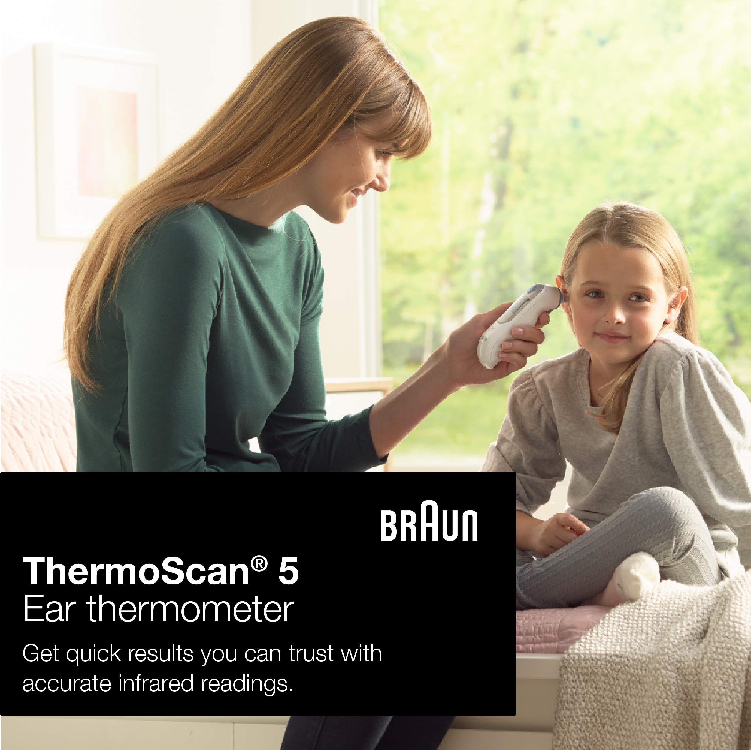 Braun ThermoScan 5 Ear Thermometer, ExacTemp Stability Indicator, Professional Accuracy, Baby & Infant Friendly, Recommended by Pediatricians
