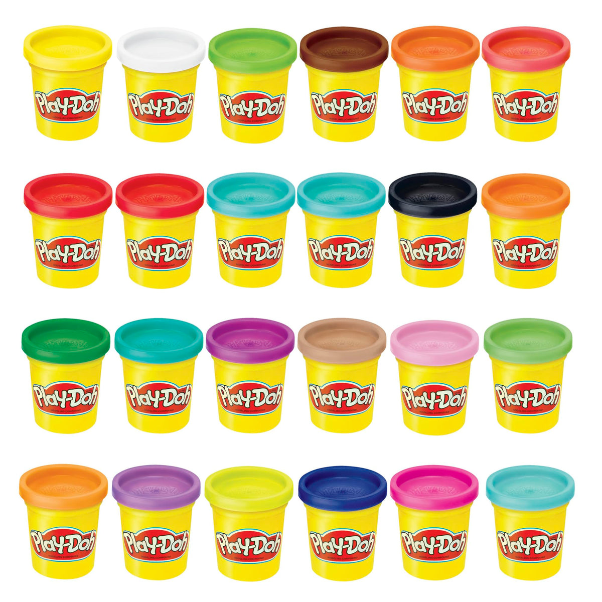 Play-Doh Modeling Compound 24-Pack Case of Colors, Non-Toxic, 3 Oz Cans of Assort. Colors, Back to School Classroom Supplies, Preschool Toys, Ages 2+ ( Exclusive)