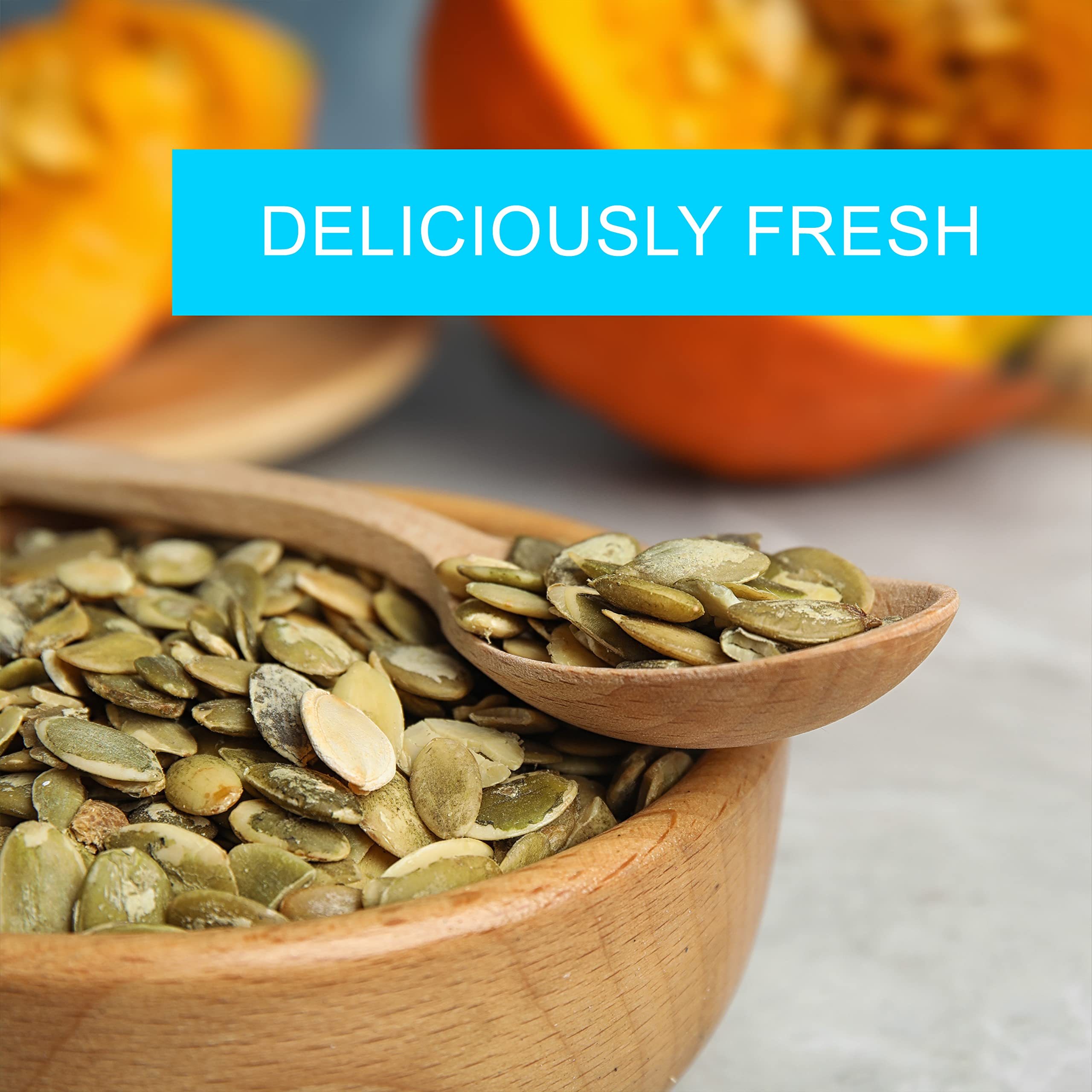 Pumpkin Seeds Pepitas Roasted Unsalted - 32 oz - 2 Pound | Healthy Snack | Vegan, Keto Diet Friendly | Hand-Picked | Kosher Certified | Pumpkin Seed | Jaybee's Nuts