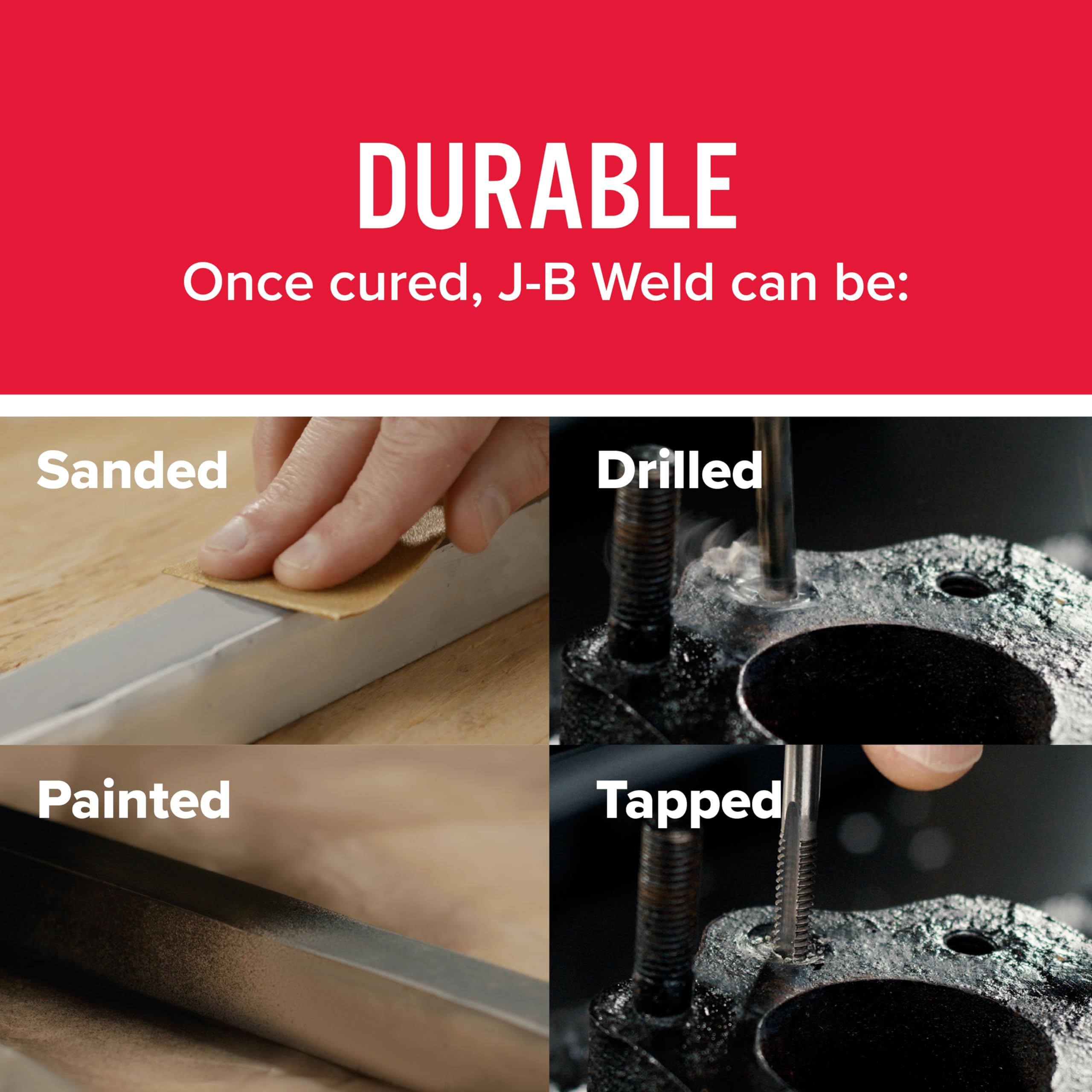 J-B Weld 8281 Professional Size Steel Reinforced Epoxy - Hardener and Steel Pack - 10 oz