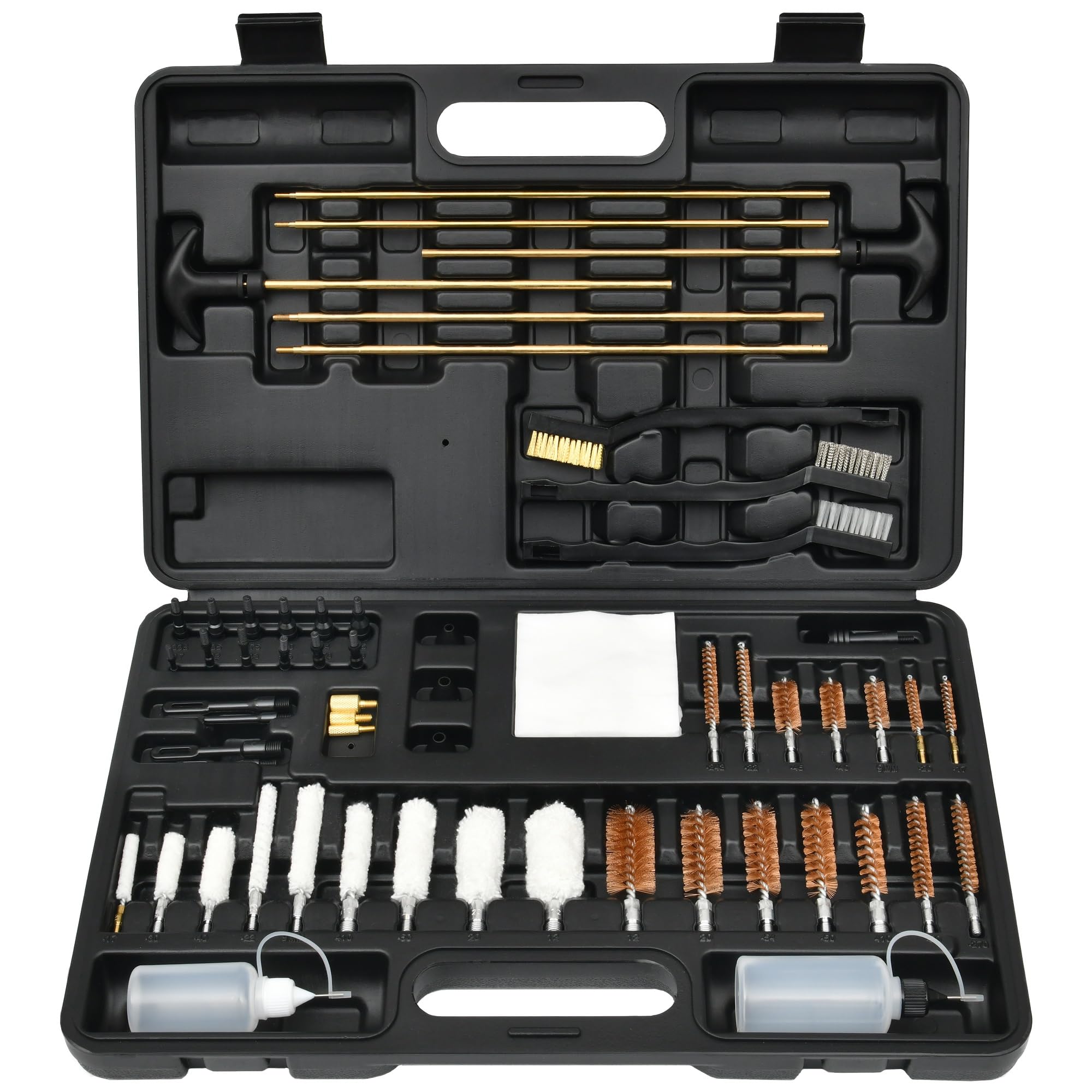 GLORYFIRE Universal Gun Cleaning Kit Hunting Handgun Shot Gun Cleaning Kit with Case Travel Size Portable Metal Brushes
