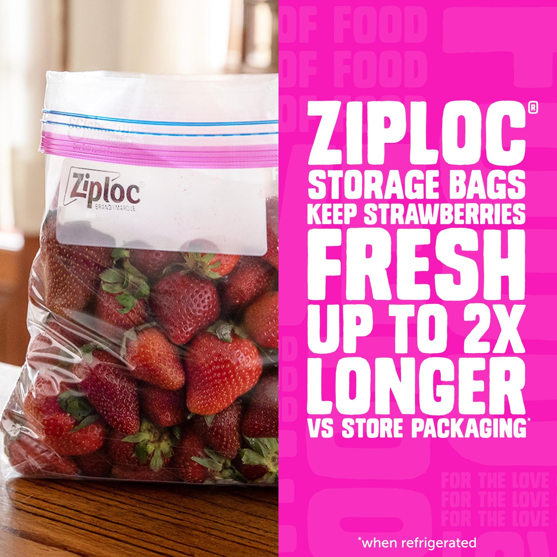 Ziploc Quart Food Storage Bags, Stay Open Design with Stand-Up Bottom, Easy to Fill, 80 Count