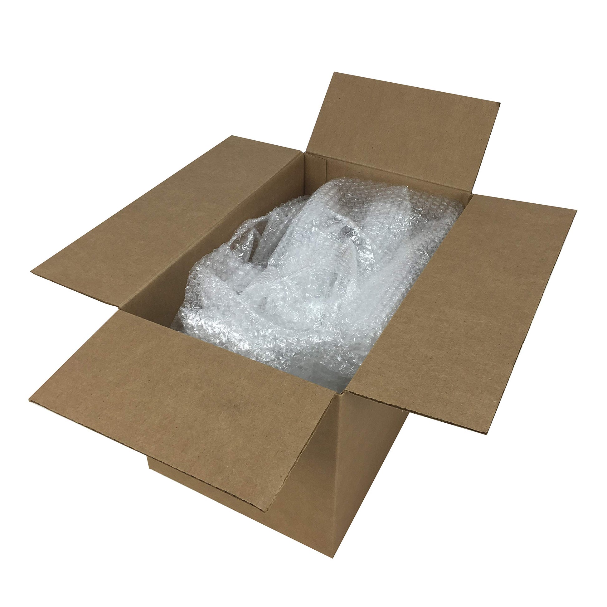 Amazon Basics Bubble Cushioning Wrap Packing Material for Fragile Items, Perforated, 12 inch x 175 ft Long Roll, Small 3/16", Clear