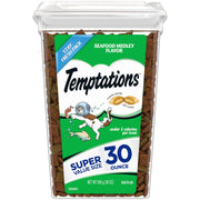 Temptations Classic Crunchy and Soft Cat Treats, Seafood Medley Flavor, 30 oz. Tub