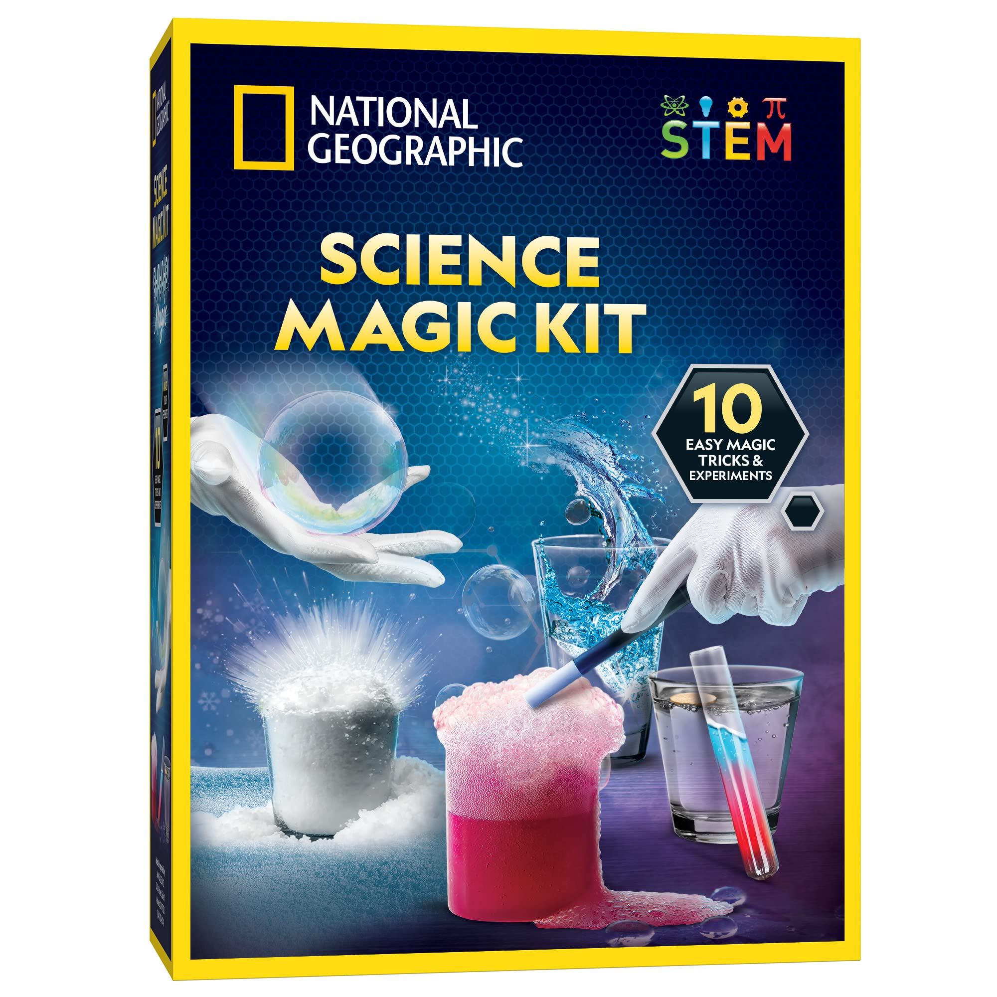 National Geographic Magic Chemistry Set - Science Kit for Kids with 10 Amazing Magic Tricks, STEM Projects and Science Experiments, Science Toys, Great Gift for Boys and Girls 8-12