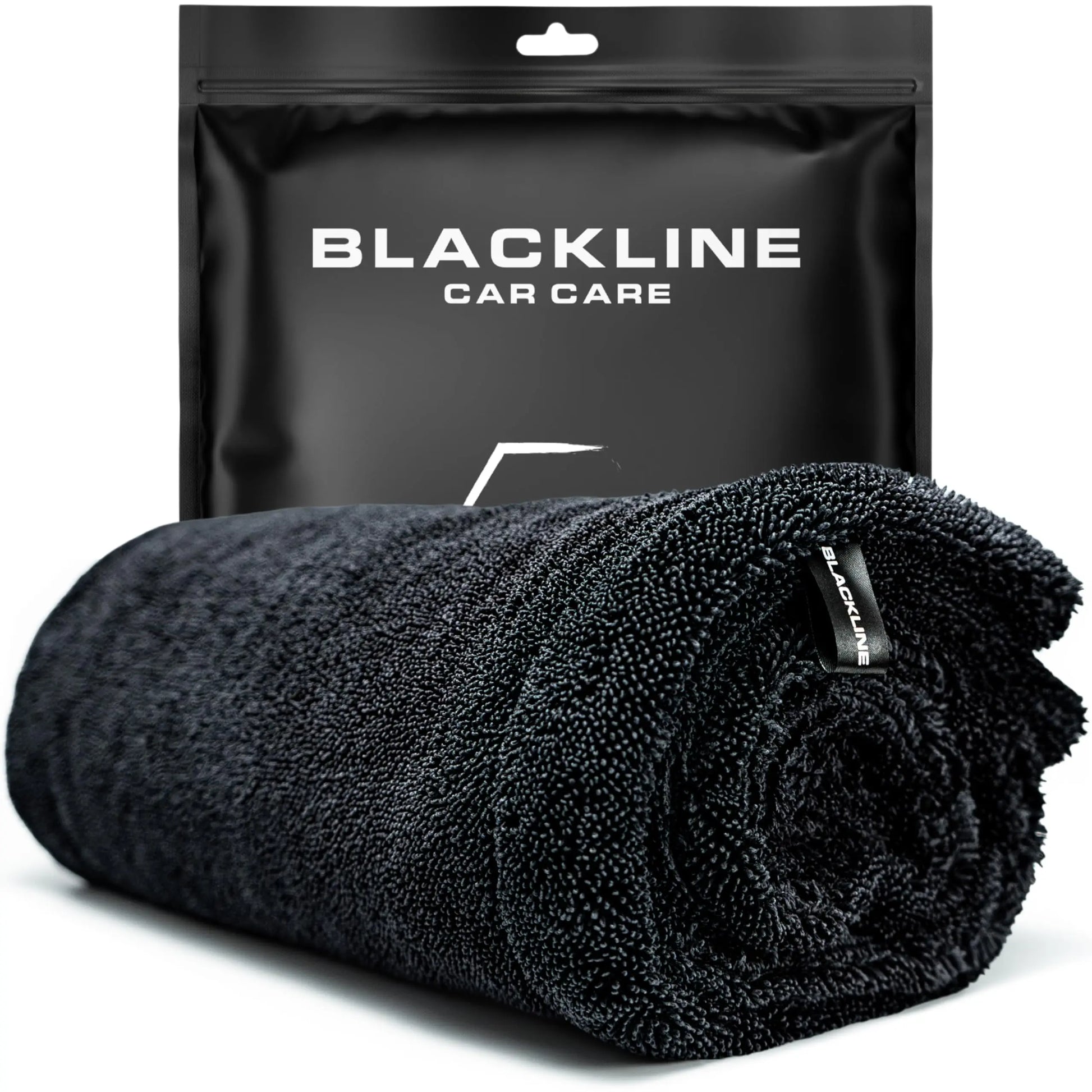 Blackline 24"x36" Twisted-Loop Drying Towel, 1300GSM, Streak Free, Lint Free, Reusable - Car Accessories, Bath Towels, Microfiber Cleaning Cloth - One Pass is All You Need