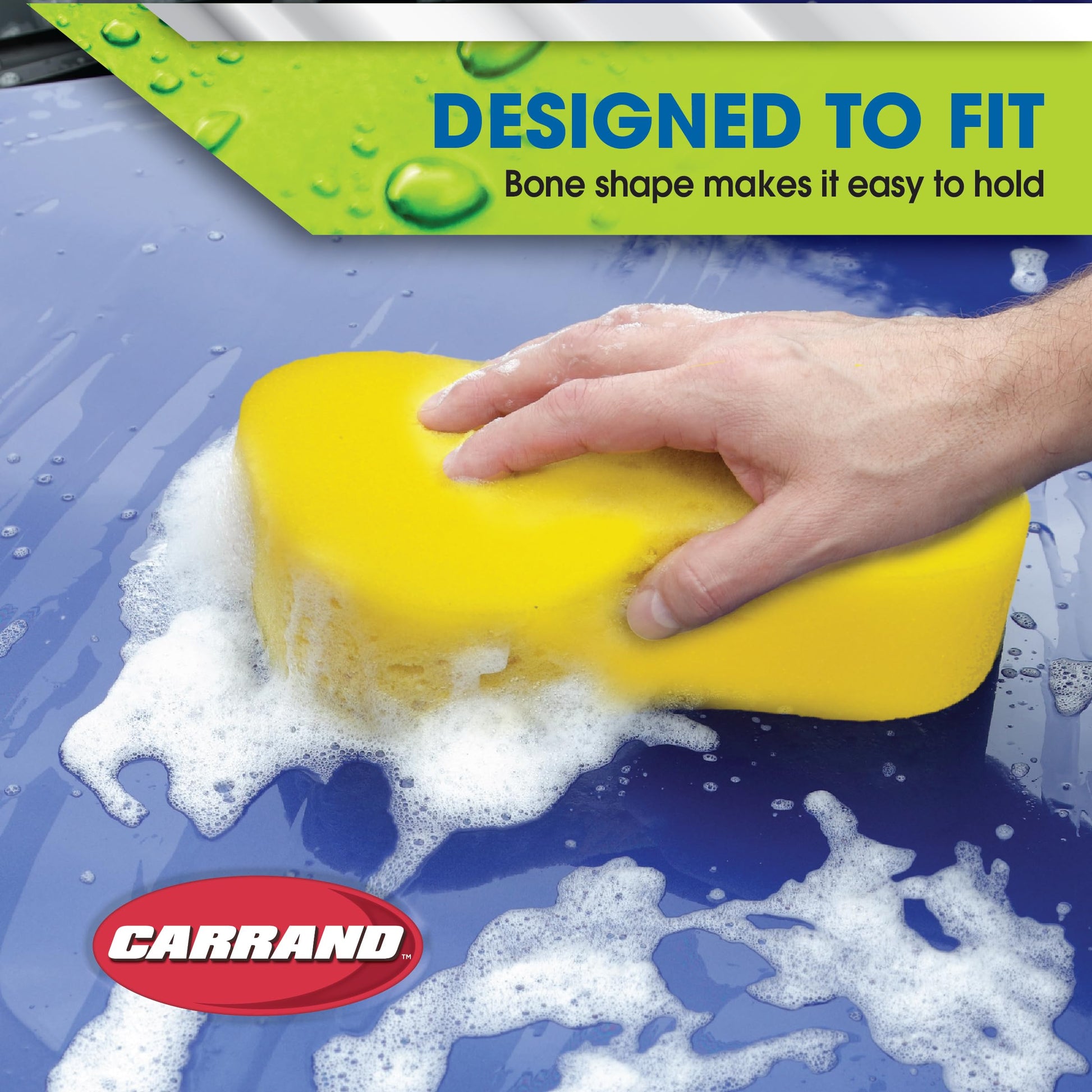 Carrand 40102 8.75" x 4.75" x 3" Giant Bone Sponge, Durable, Yellow
