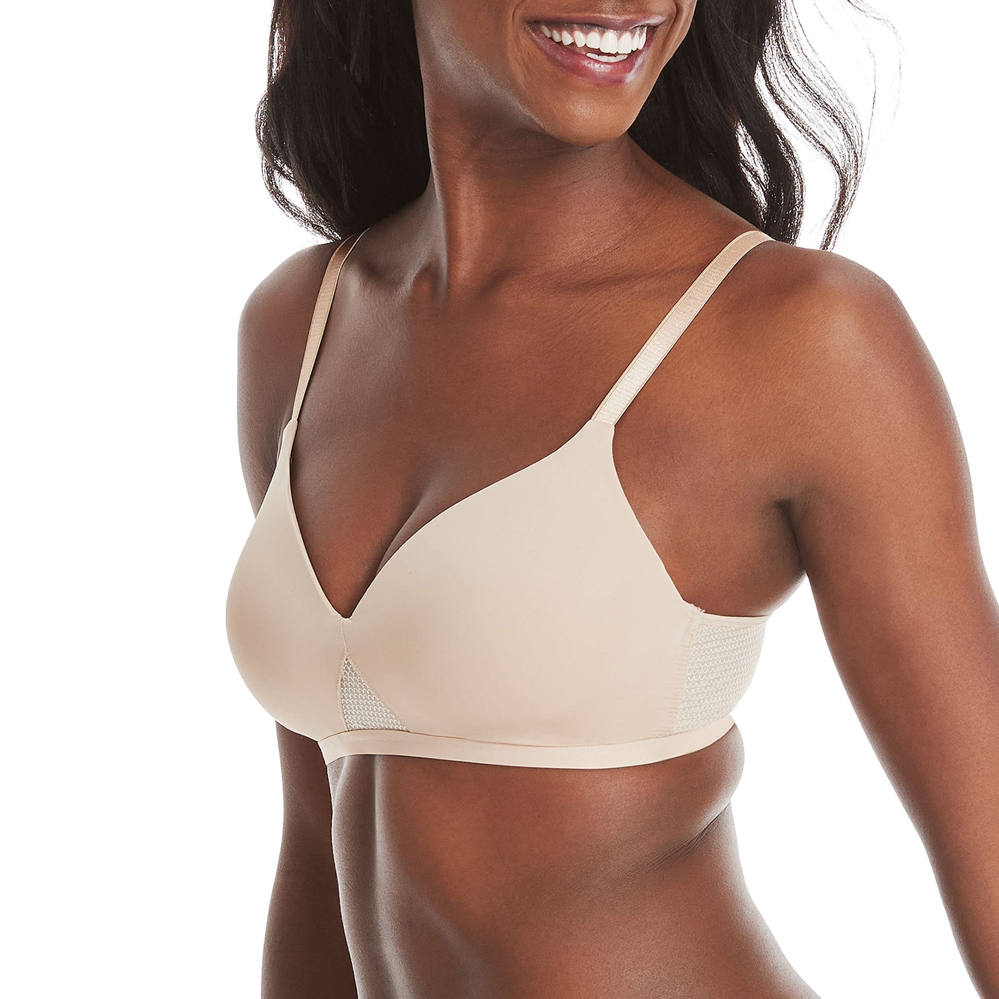 Hanes womens Oh So Light Foam Comfortflex Fit Wirefree Mhg521 Bra, Nude, Medium US