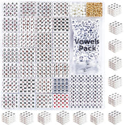 DoDoBeads 1650 Pcs Letter Beads Kit with Extra Vowels and Numbers, Alphabet Beads for Bracelets Making, Perfect for Friendship Bracelets