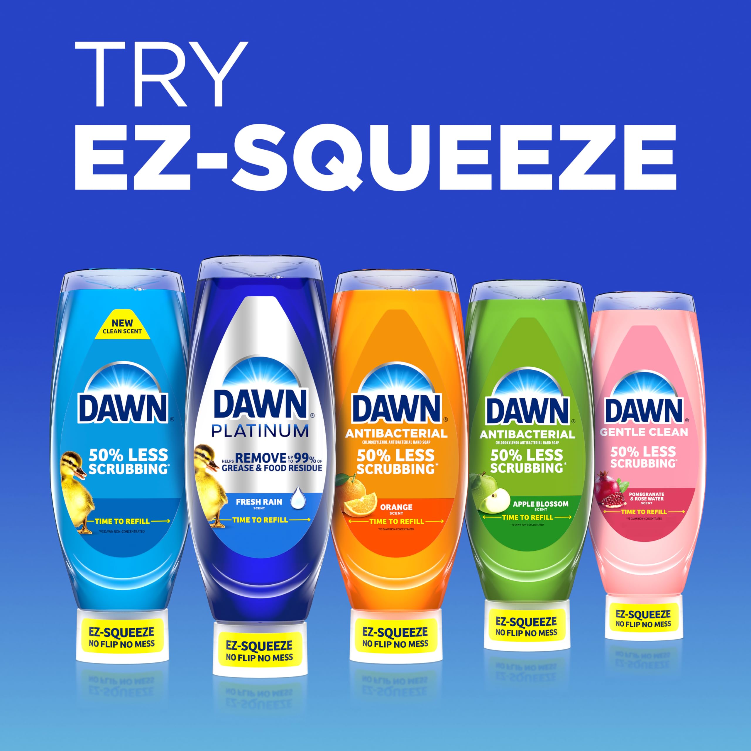 Dawn Antibacterial 50% less scrubbing Apple Blossom scent, 22 Fl Oz