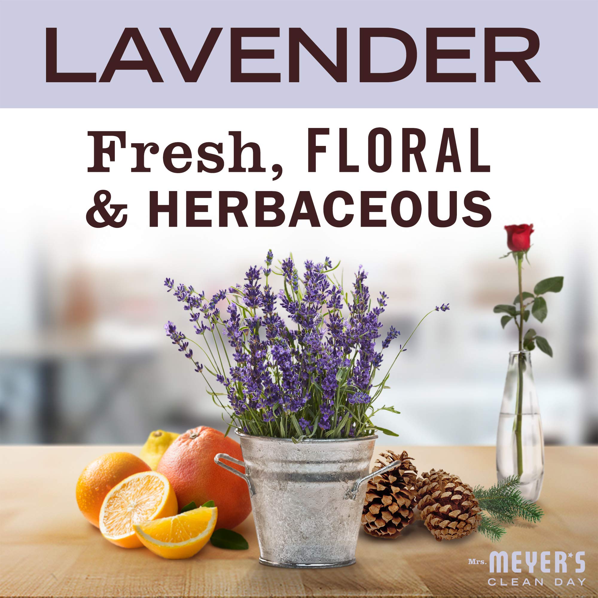 MRS. MEYER'S CLEAN DAY Liquid Hand Soap Refill, Cruelty Free and Biodegradable Formula, Lavender Scent, 33 Fl Oz (Pack of 1)