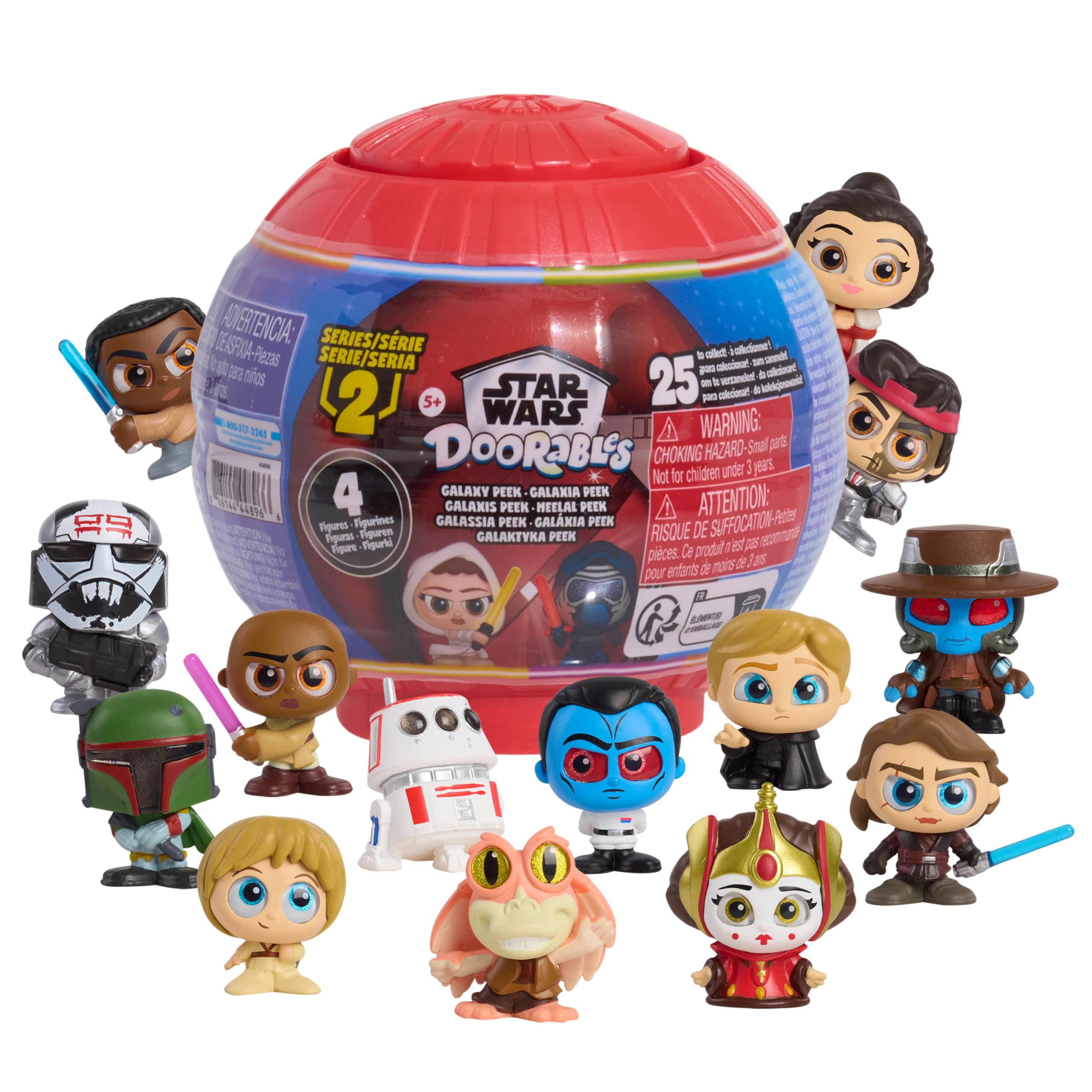 Star Wars Doorables Galaxy Peek Series 2, 1.5-inch Figures, Surprise Collectible Figures, Kids Toys for Ages 5 Up by Just Play