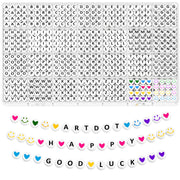 ARTDOT 1400 PCS Letter Beads for Jewelry Making Kit, 28 Styles Alphabet Beads for Friendship Bracelets Assorted Preppy Beads with Storage Case