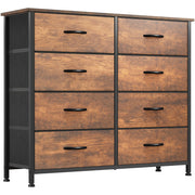 YITAHOME 8 Drawers Fabric Dresser, Furniture Storage Tower Cabinet, Organizer for Bedroom, Living Room, Hallway, Closet, Sturdy Steel Frame, Wooden Top, Easy-to-Pull Fabric Bins