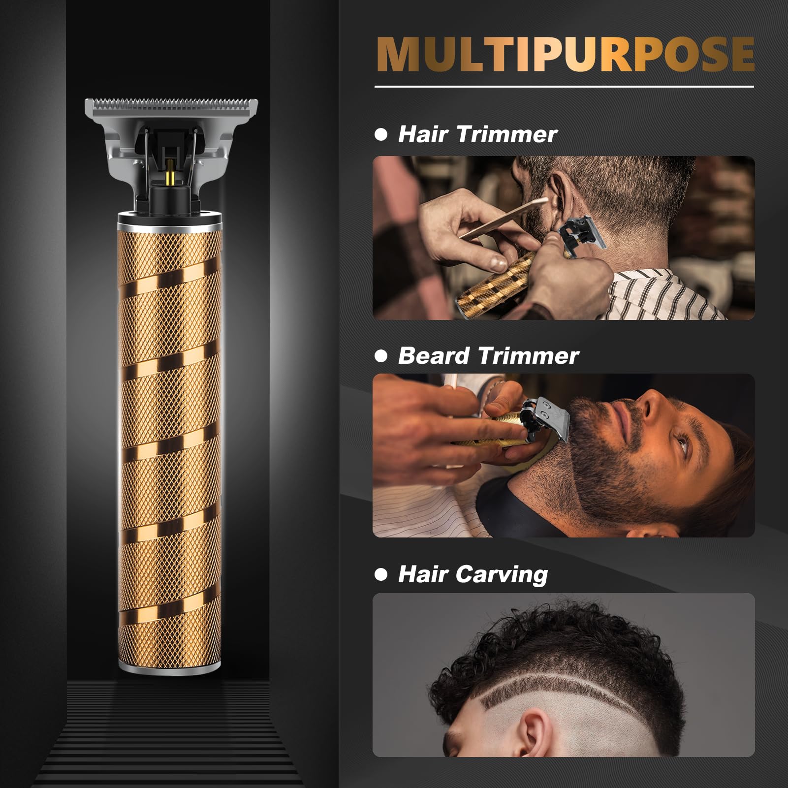 Ufree Hair Trimmer & Beard Trimmer for Men Professional, Electric Razor Shavers for Men, T Blade Precision Edgers Liners, Barber Clippers for Hair Cutting Mustache Facial, Mens Gifts