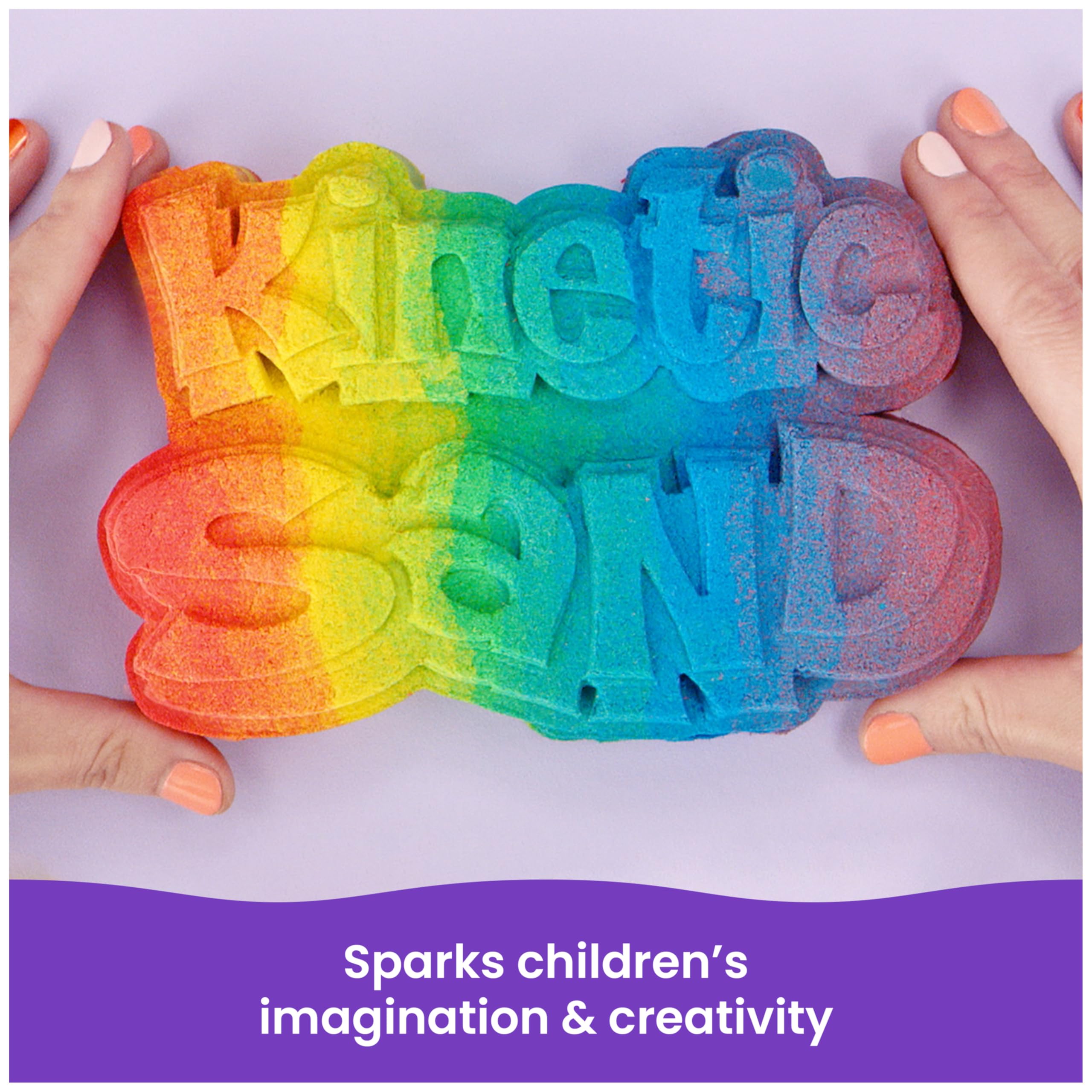 Kinetic Sand, 6lbs Mega Mixin’ Bag with Red, Yellow & Blue Play Sand (Packaging May Vary), Sensory Toys for Kids Ages 3 and up