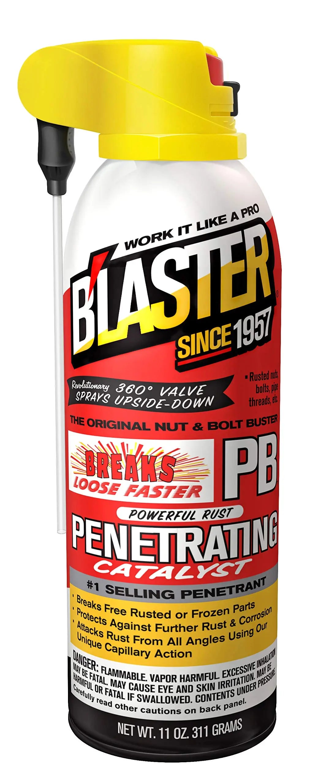 B'laster PB Blaster Penetrating Oil Spray, 11-oz Pack of 12 - Rust Prevention Spray -Unsticks Rusted Bolts - Anti Corrosion