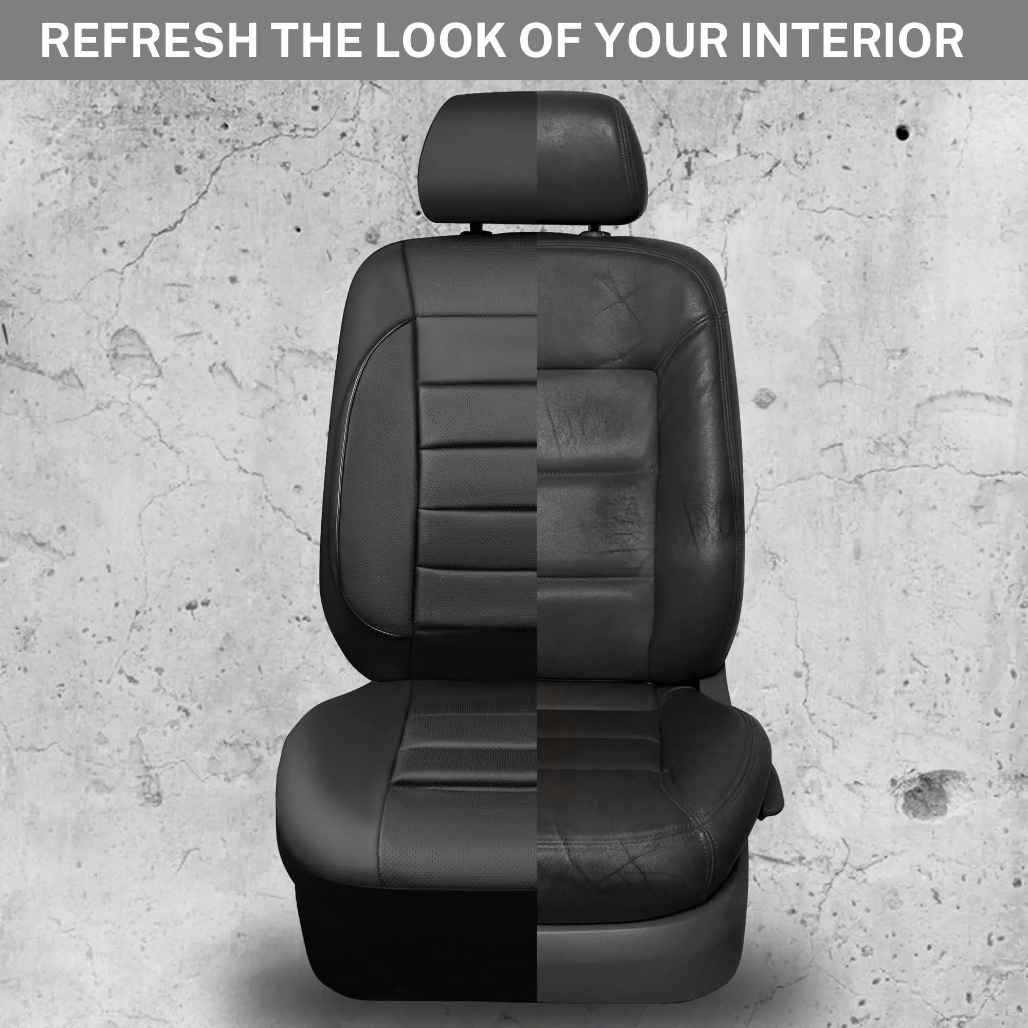 CAR PASS Leather Seat Covers Full Set Universal Water Resistant 3D Foam Back Support, Luxury Comfort Automotive 5 Seat Covers All Season Fit for SUV,Sedan,Van, Airbag Compatible Elegance(Pure Black)