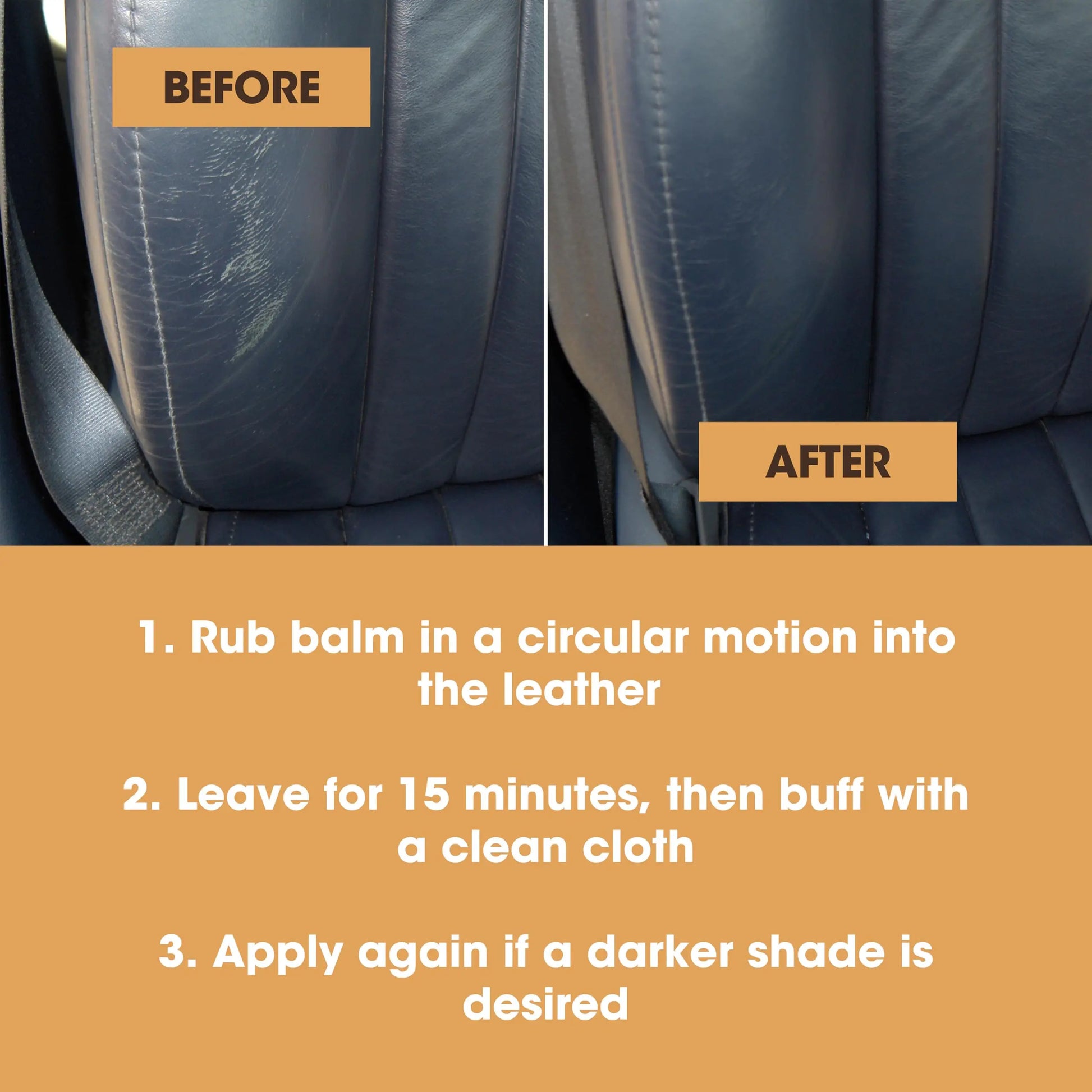 The Original Leather Recoloring Balm by Furniture Clinic - Dark Brown Leather Dye for Furniture, Couches & Car Seats - Restore Scratched, Faded, & Damaged Surfaces