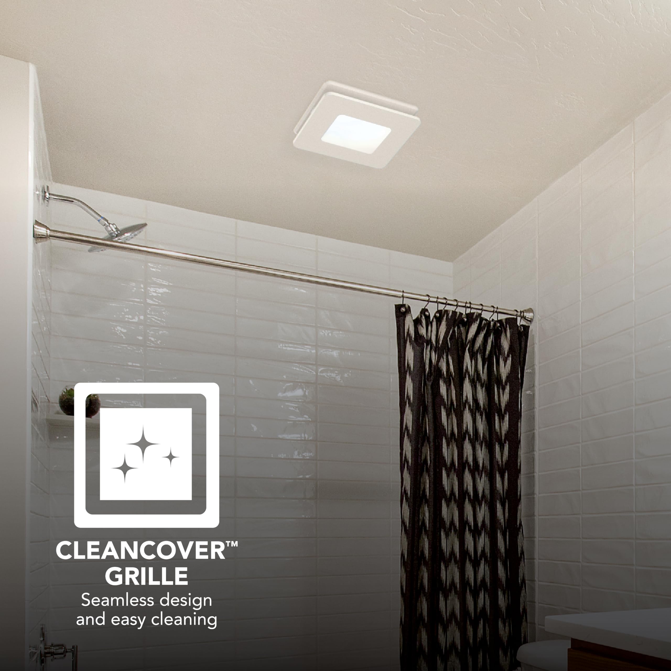 Broan-NuTone Bathroom Exhaust Fan with Light, LED, Easy Install, 80 CFM, 1.5 Sones, Energy Star Certified