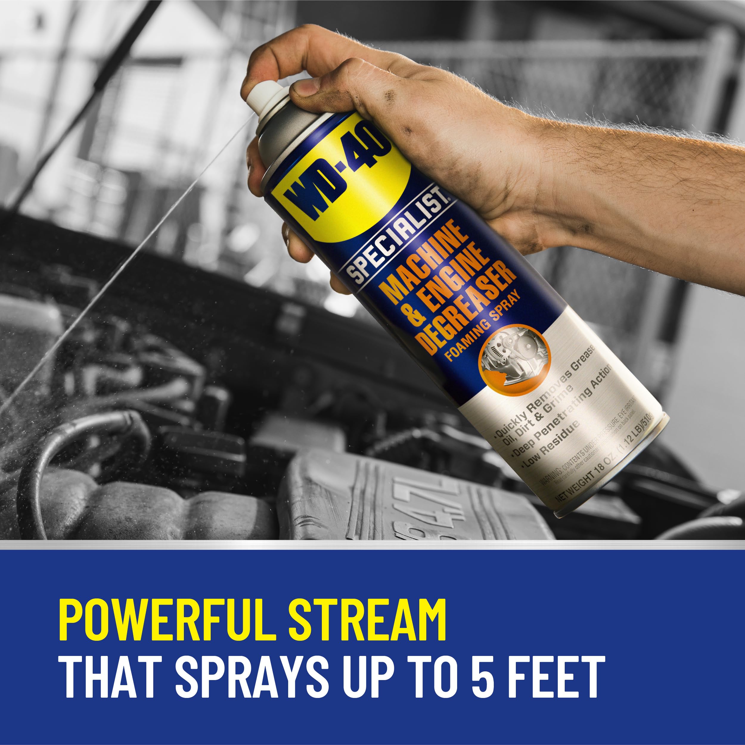 WD-40 Specialist Machine & Engine Degreaser Foaming Spray, 18 OZ