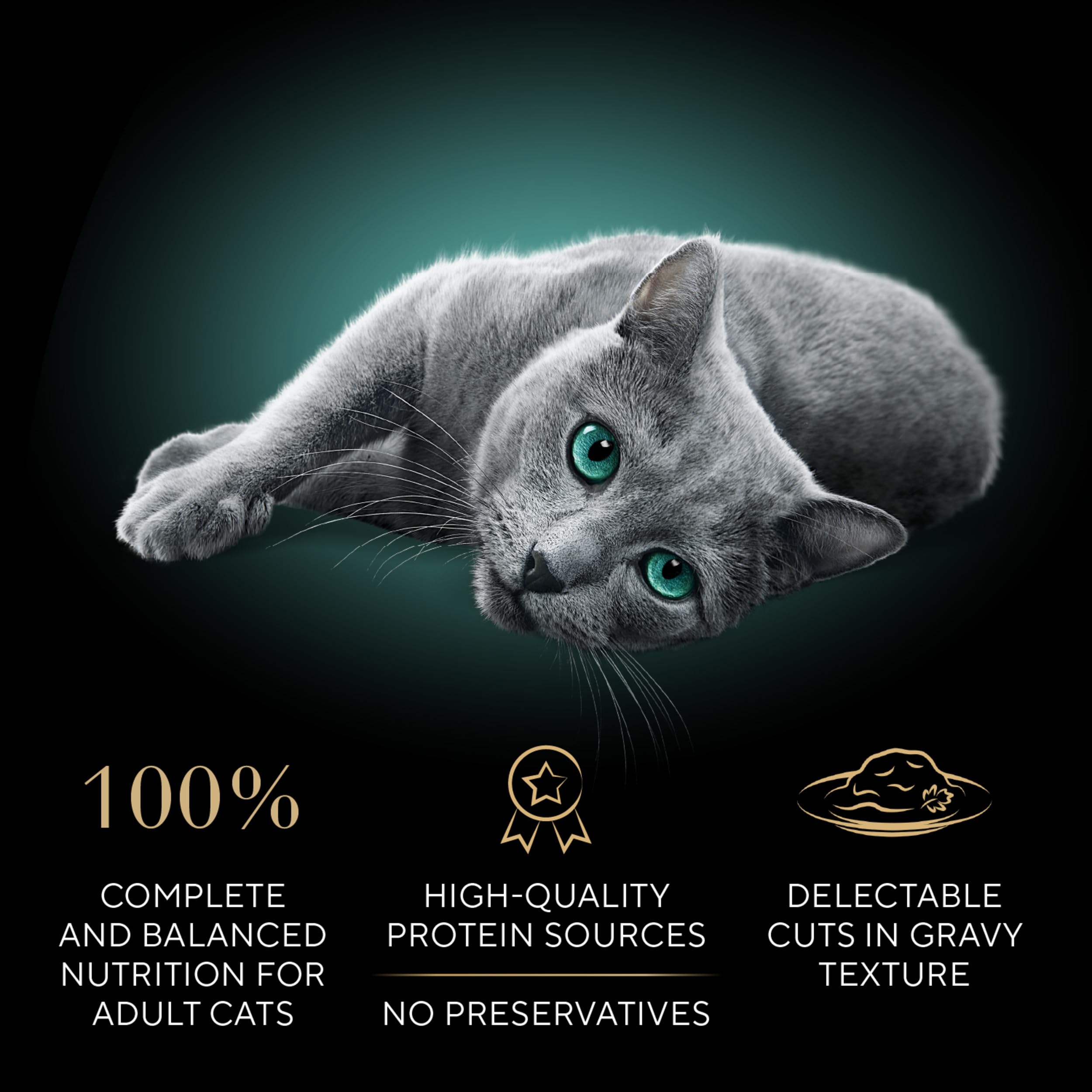 Sheba Perfect Portions Wet Cat Food Cuts in Gravy Variety Pack, Roasted Chicken Entree and Tender Turkey Entree, 2.6 oz. Twin-Pack Trays (12 Count, 24 Servings)