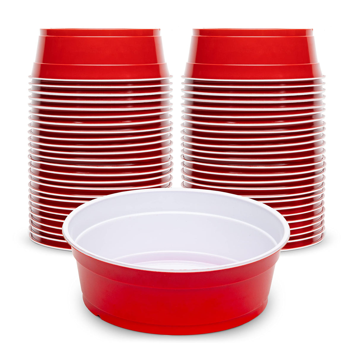 GoBig Red Party Cup Schalen – 50 kleine Einweg-Plastikschalen