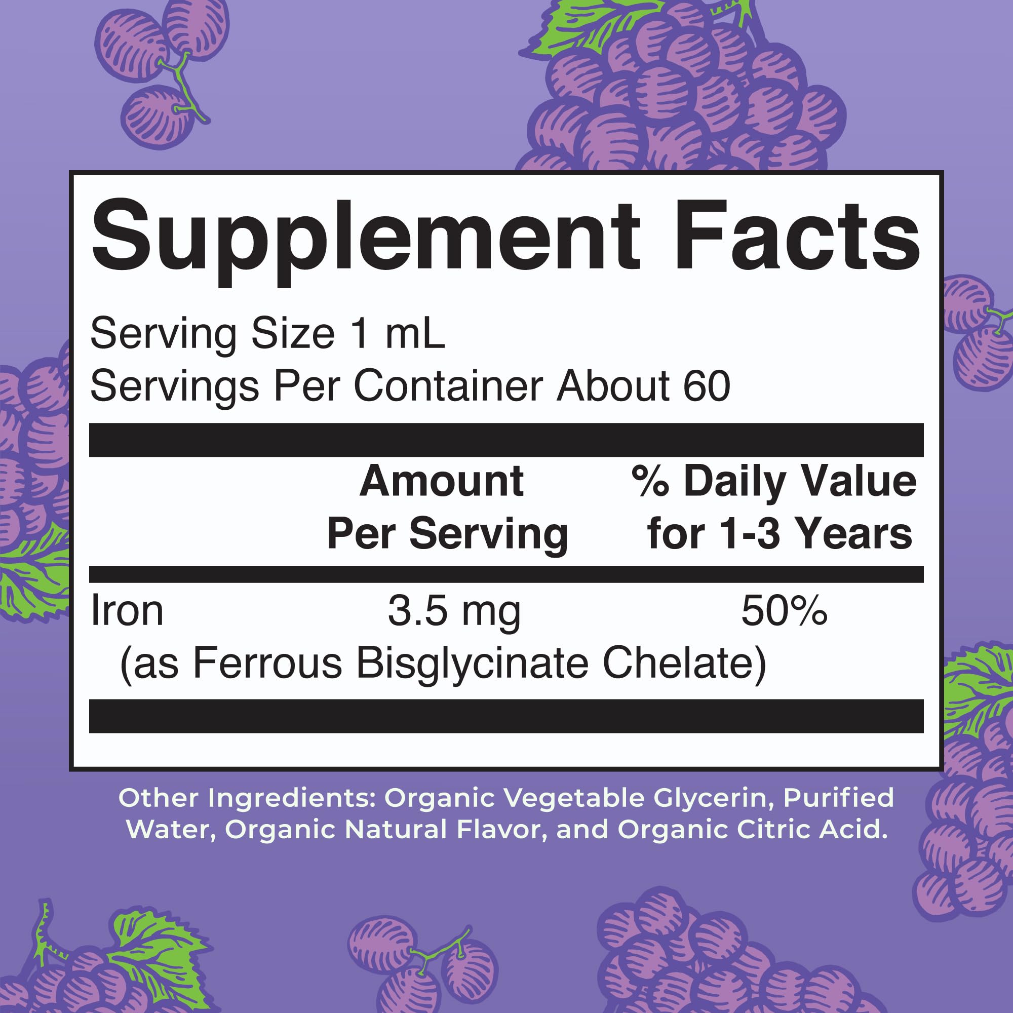 MaryRuth Organics Iron Supplement for Toddlers | Liquid Iron Supplement for Children Ages 1-3 | Iron Supplement for Iron Deficiency | Ferrochel | Sugar Free | Vegan | Non-GMO | Gluten Free | 2 Fl Oz