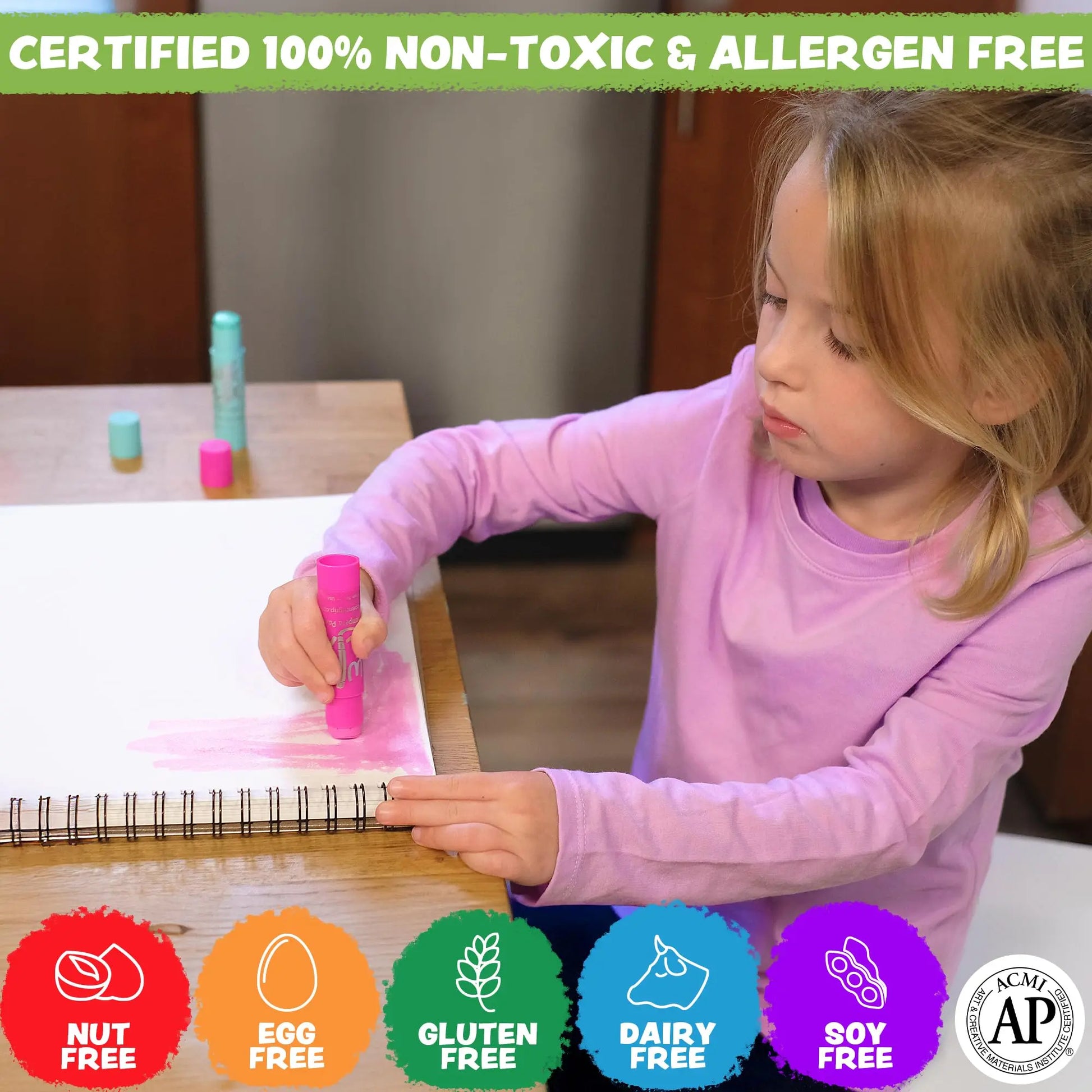 Kwik Stix Solid Tempera Paint Sticks, 24 Colors, Washable Paint Sticks for Kids, Non-Toxic, Quick Drying, Allergen Free, Comes in Classic, Metallic, & Neon Colors, Ideal for Kids and Toddlers