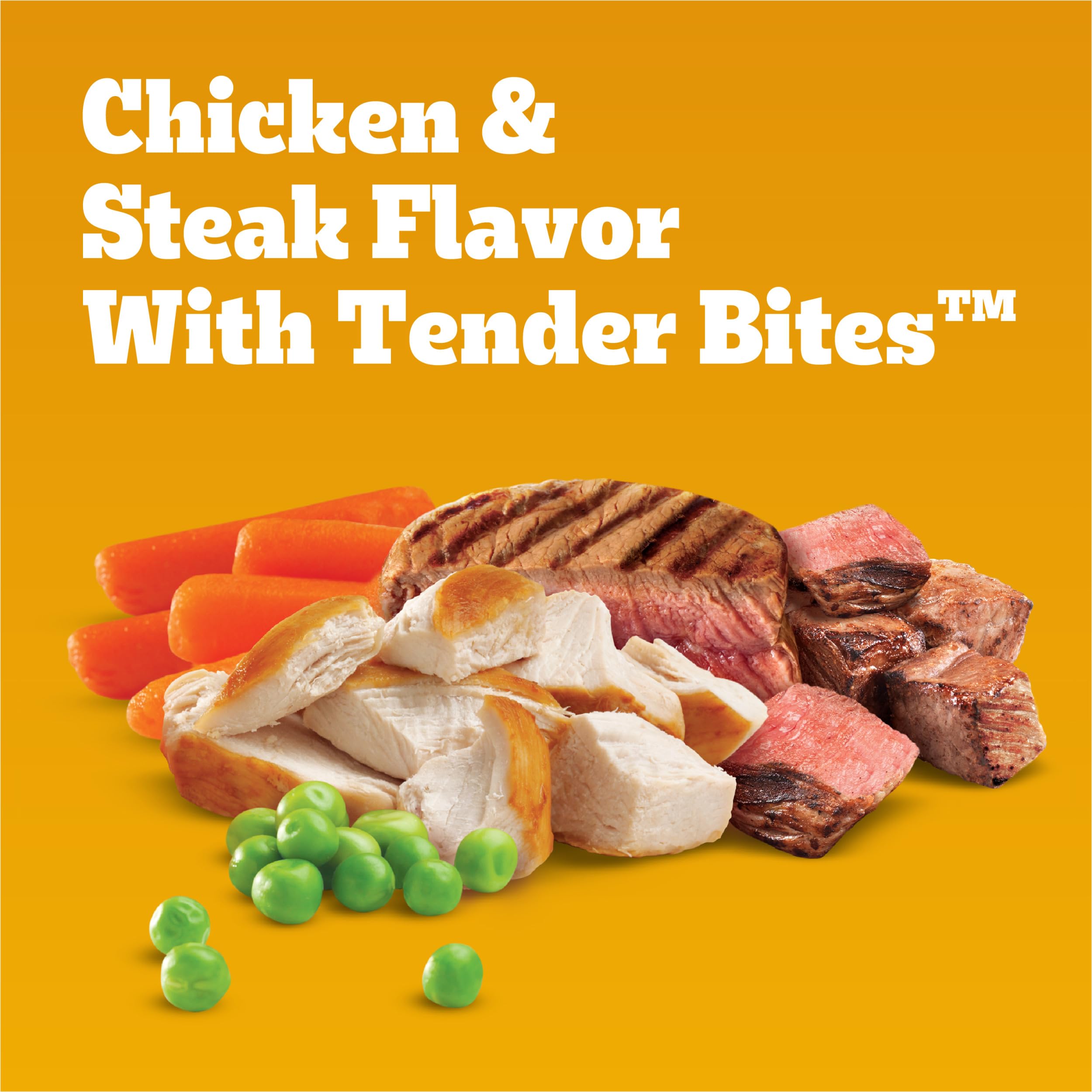 Pedigree with Tender Bites for Small Dogs Adult Dry Dog Food, Chicken and Steak Flavor, 14 lb. Bag