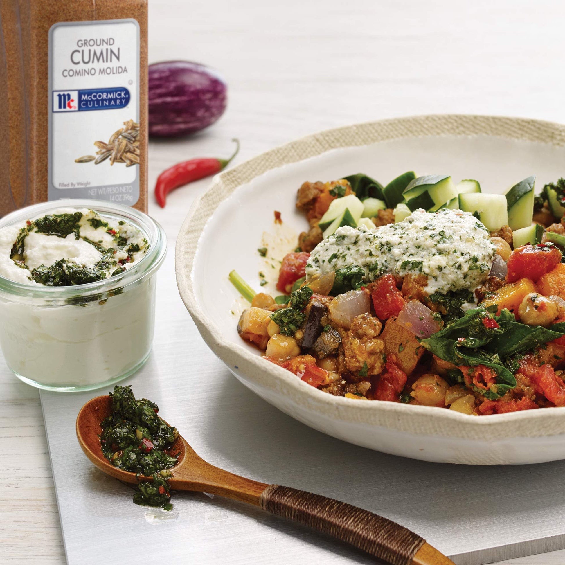 McCormick Culinary Ground Cumin, 14 oz - One 14 Ounce Container of Cumin Powder to Add Flavor to Middle Eastern, Mexican, Asian, and Mediterranean Dishes
