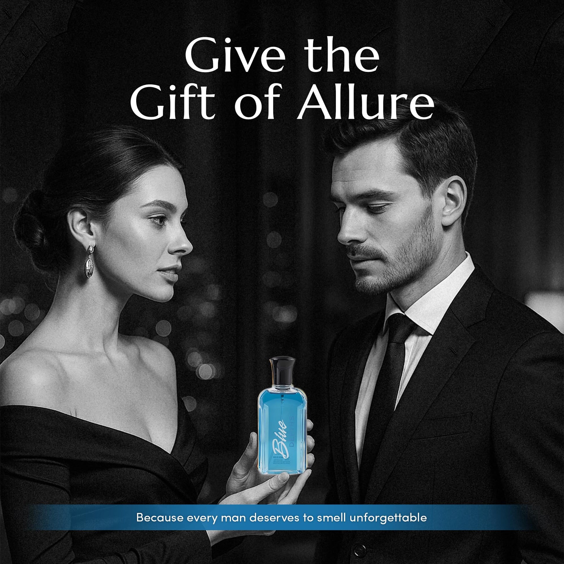 PB ParfumsBelcam Blue Depths Eau de Toilette Fragrance Spray - 2.5 Fl Oz. Fresh Aquatic Cologne for Men with Crisp Citrus, Warm Musk & Amber Scent, Crafted with Premium Oils for Day & Night Use
