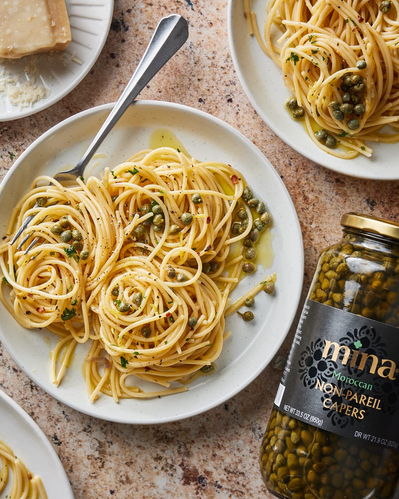 Mina Capers Non Pareil 7 oz, Perfect Mediterranean Seasoning or Garnish, Moroccan Capers Jar, Made with only Capers, Water, Vinegar and Sea Salt, Non GMO, Keto, Vegan, Gluten Free