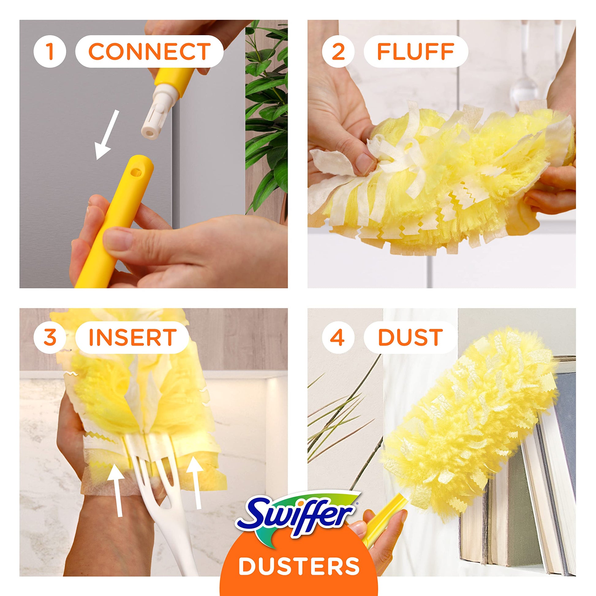 Swiffer Pet Heavy Duty Dusters Refills, Multisurface 360 Dusters with Febreze Odor Defense, 11 Count
