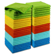 AIDEA Microfiber Cleaning Cloth, 50PK, Microfiber Towels for Cars, Premium Wash Cloths, Dusting Cloth Cleaning Rags, Absorbent Towels for SUVs, House, Kitchen, Window, Cleaning Supplies12x12"