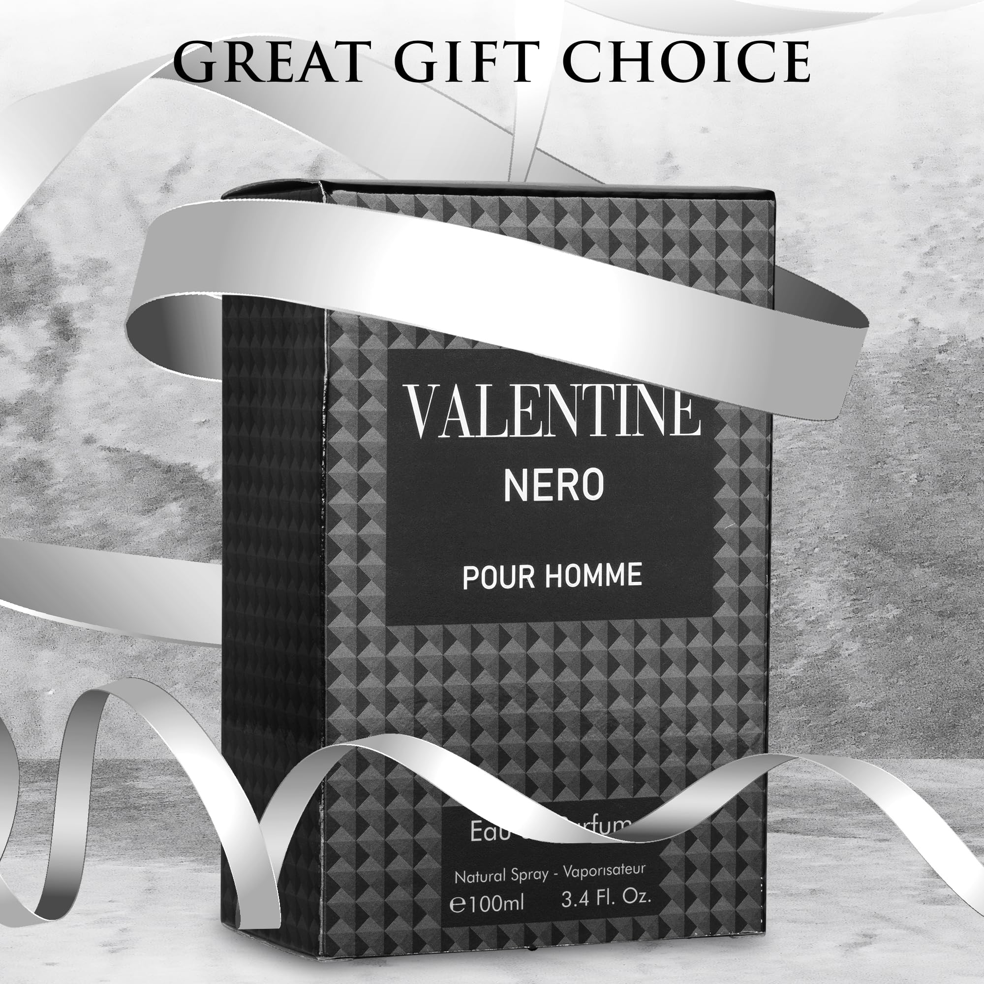 URBAN COLLECTION Valentine Nero for Men - Woody Aromatic Fragrance with Floral and Mineral Notes - Masculine Scent - 100ml