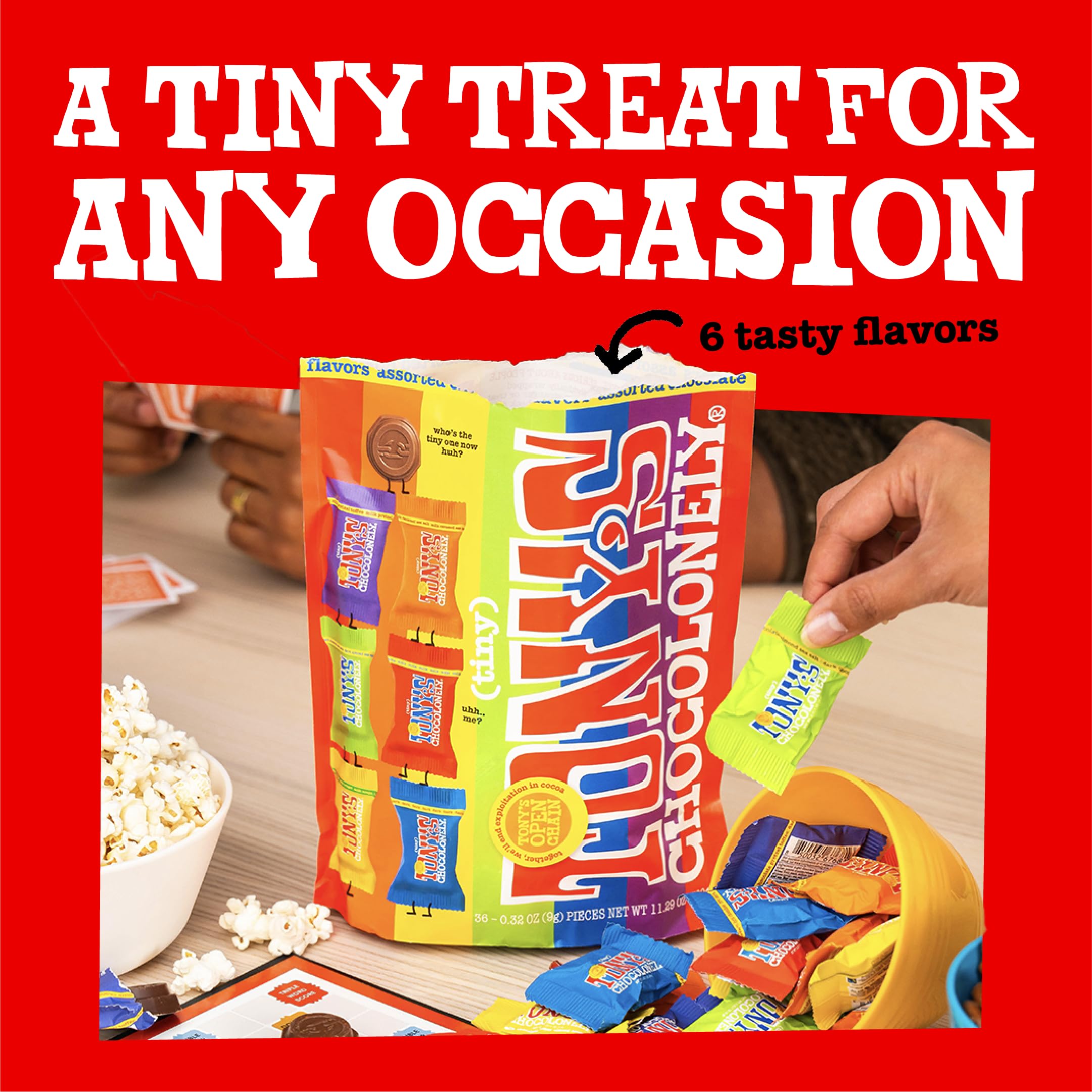 Tony's Chocolonely Assorted Milk Chocolate Pieces - Belgium Chocolate, Fairtrade & B Corp Certified (36 pieces, 11.28 oz)