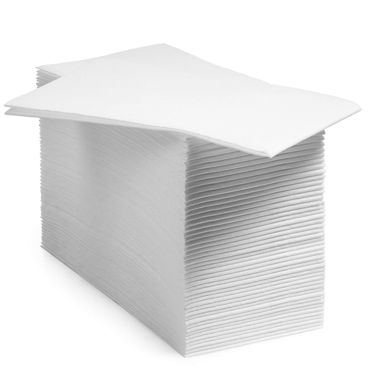 200 BloominGoods Einweg-Badezimmer-Servietten | Einmal-Gästehandtücher mit Leinenhaptik | Stoffähnliches Handtuchpapier, Weiß, 30,5 x 43,2 cm, Hergestellt in den USA