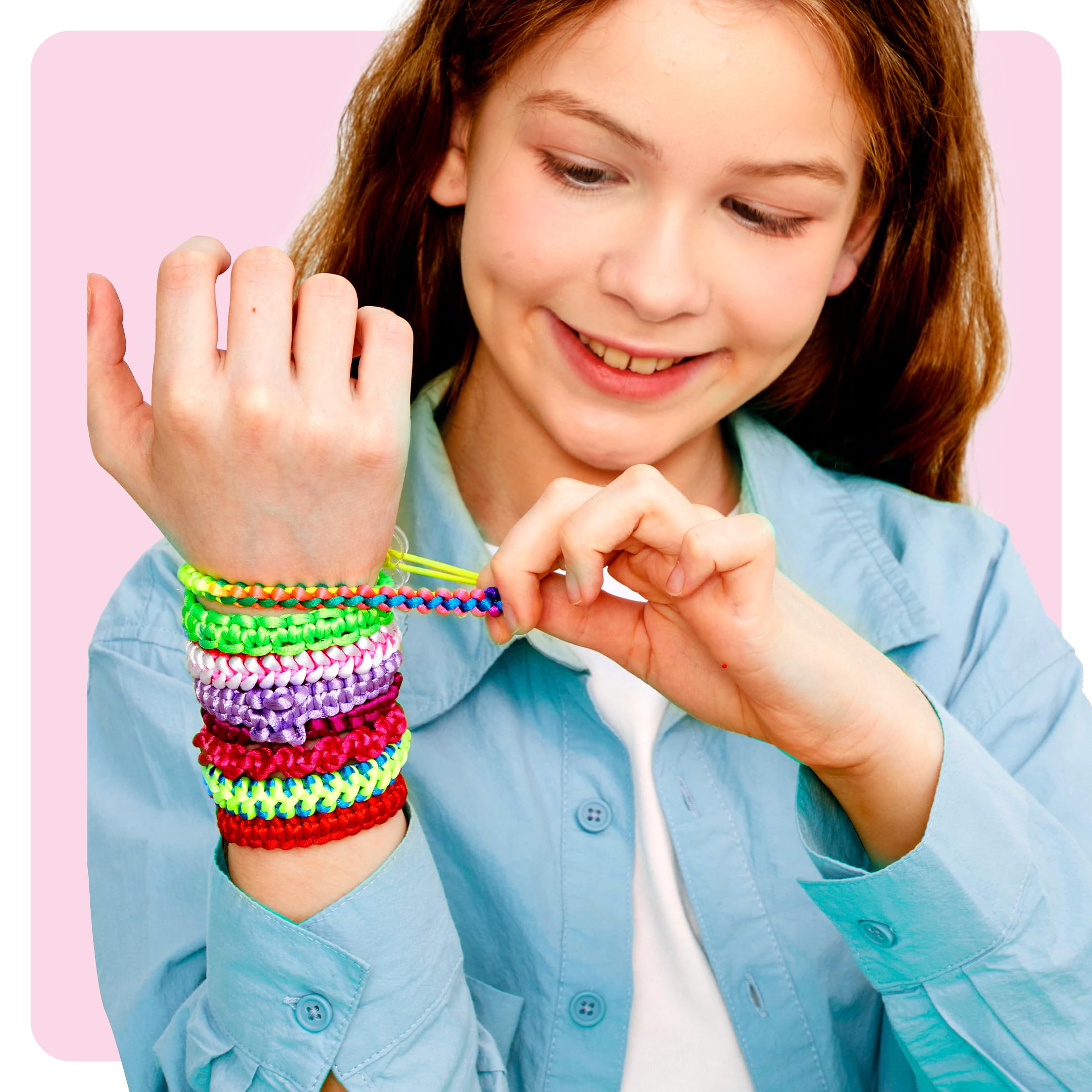 Pretty Me Friendship Bracelet Making Kit for Girls - Crafts for Girl - String Bracelets Maker - Gifts for 8-12 Year Old Kid - Birthday Gift Ideas & Kits Toys Ages 8, 9, 10, 11, 12 - Kids Age 8-12 Olds