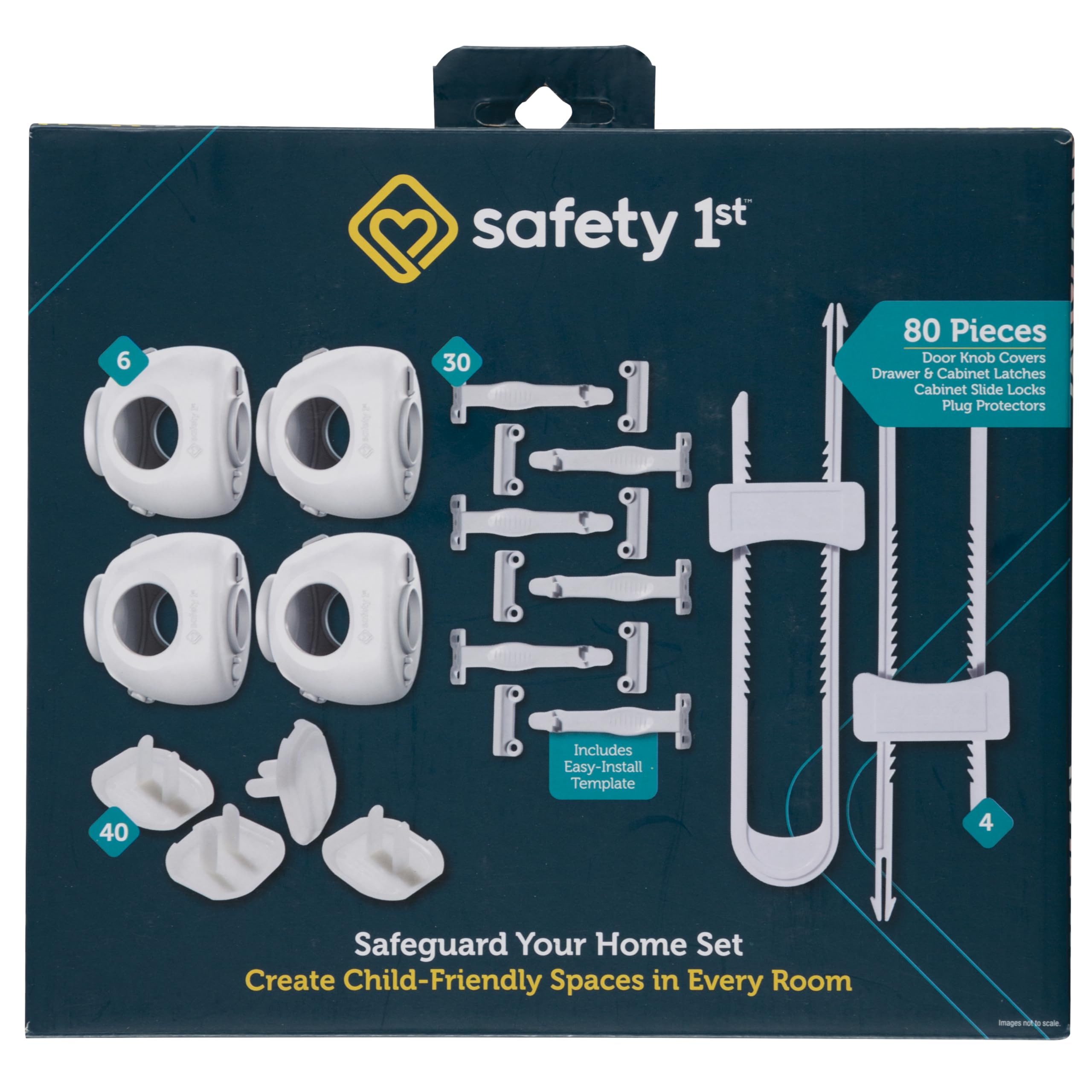 Safety 1st Heimschutz- und Kindersicherungsset (80-teilig), Weiß