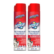 Resolve Pet Specialist Heavy Traffic Foam, Carpet Cleaner, Pet Stain And Odor Remover, Carpet Cleaner Solution, 2 Pack Of 22oz
