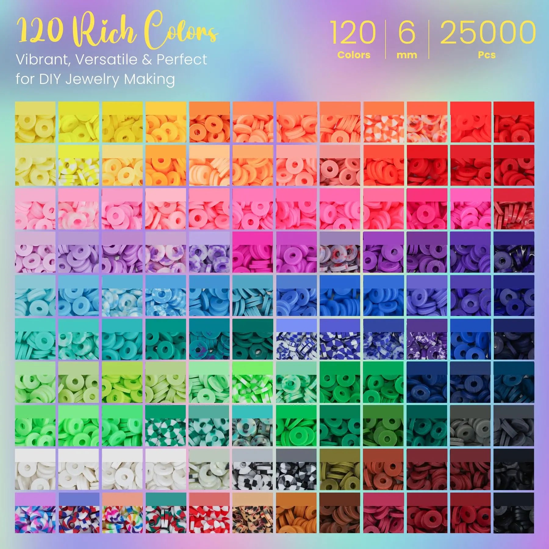 Sunlode 25000Pcs Clay Beads Bracelets Making Kit for Girls, Beads for Bracelets 6 Boxes Bead for Jewelry Making Kit Friendship Bracelet Kit Teen Girl Gifts Trendy Stuff Letter Beads Craft Adult